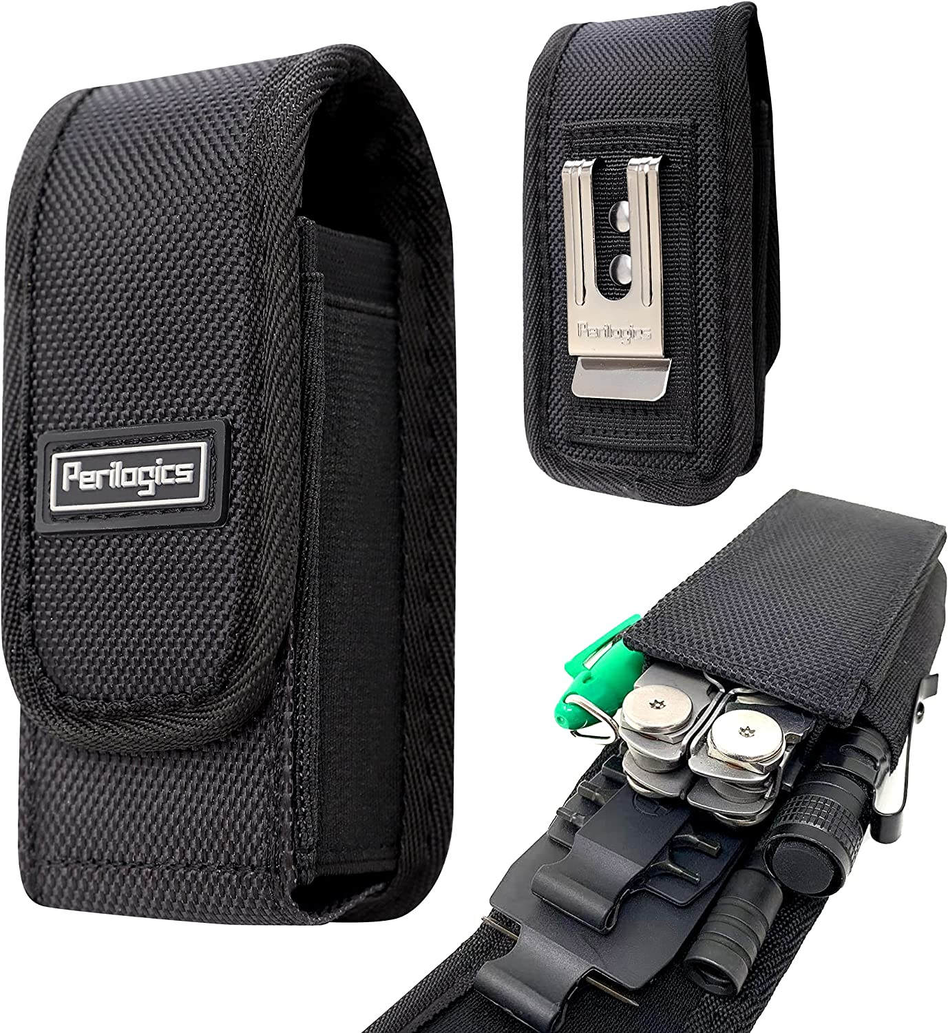 Leatherman Sheath Replacement by Perilogics. Magnetic Closure Pouch Fits Wave plus Wingman Charge Surge Super Tool 300 Signal Free P2 P4. Fits Tool up to 4.5 Inch in Length Black