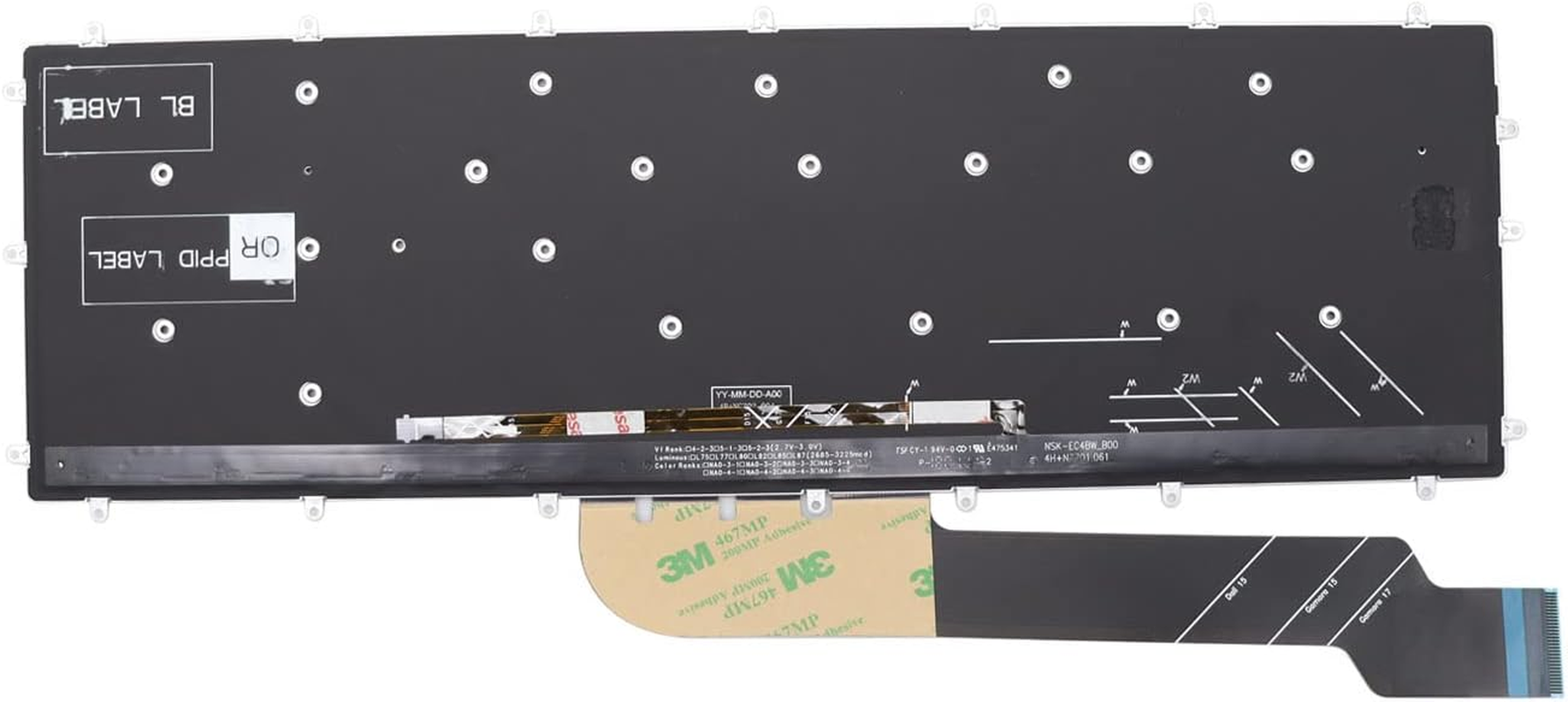 New Replacement Keyboard for Dell Gaming G7 7588 7590 7790 G3 3579 3779 3590 G5 5587 5590 Keyboard US Backlit Blue