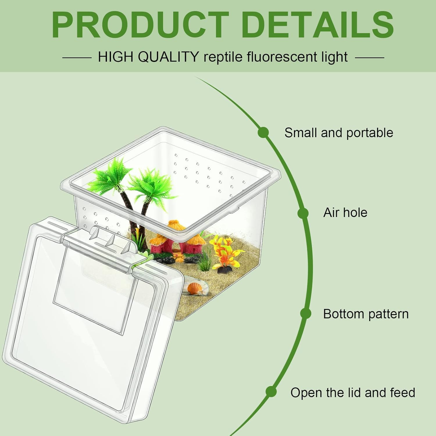 30 Pcs Insect Spider Terrariums Breeding Box, Tarantula Enclosure,Enclosures for Small Reptiles, Centipedes with Lids for Insect & Spider Breeding & Reptile Hatching(Small Size) image number 1