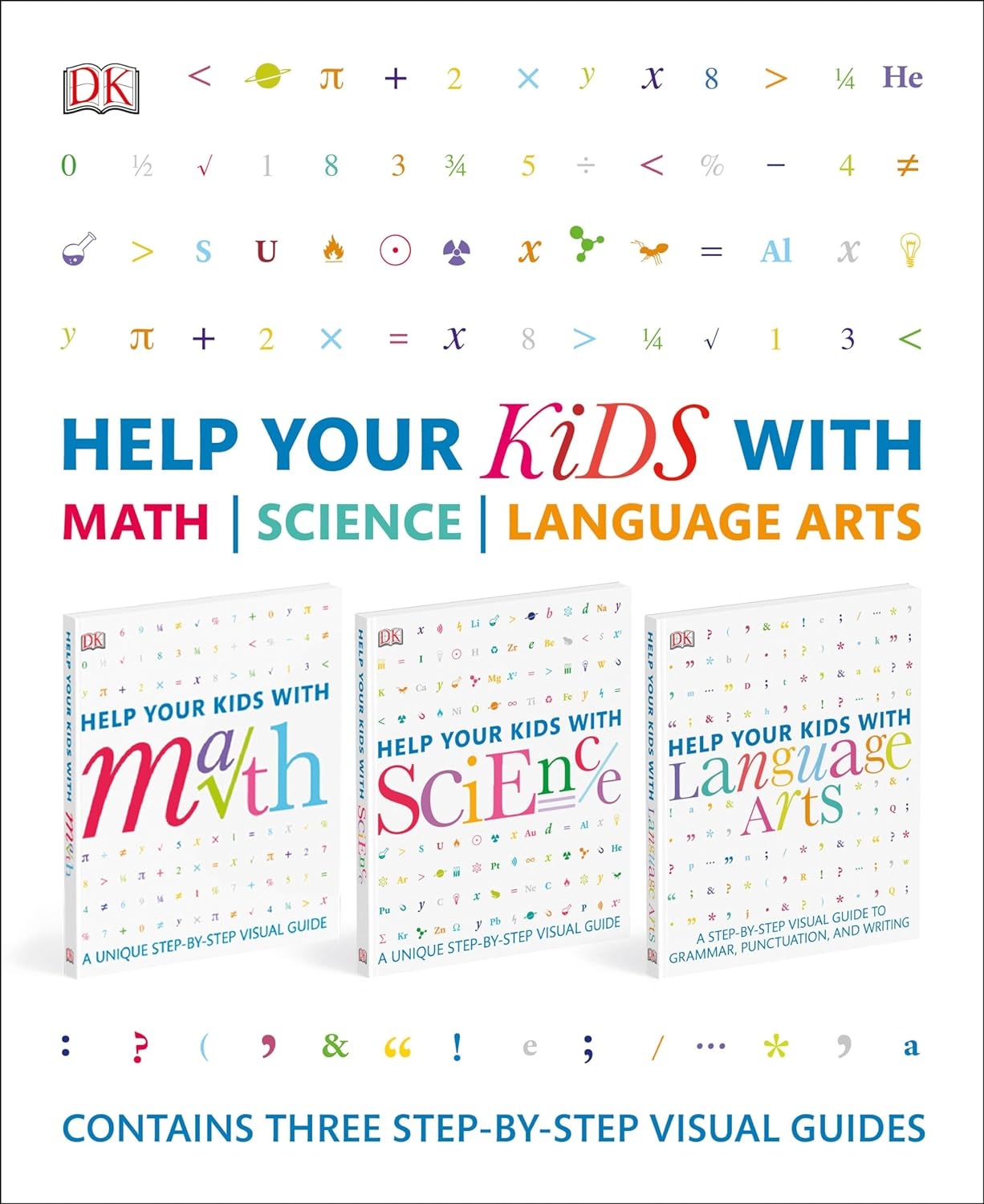 Help Your Kids with Math, Science, and Language Arts Box Set: Contains Three Step-By-Step Visual Guides