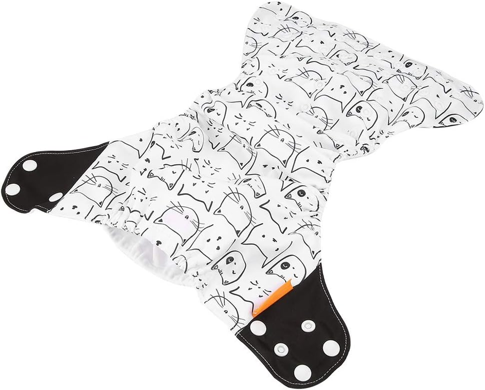 Baby Cloth Diaper Cover Nappy Reusable, 4Pcs Waterproof Washable Reusable Newborn Nappy Cover Adjustable Size for Baby/Girl/Boys (A) image number 5
