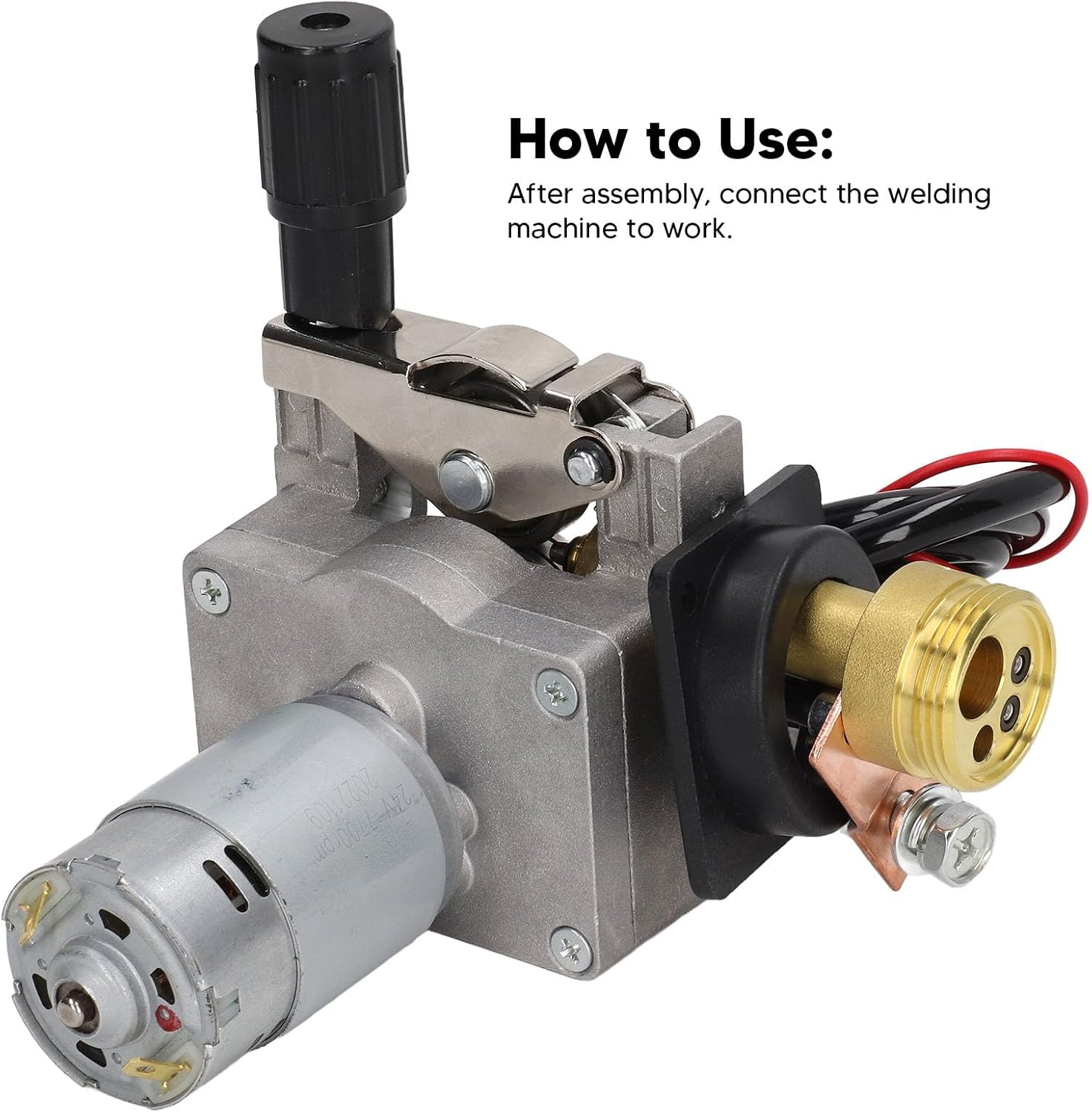 Focket MIG Welder Roll Wire Feed Motor, Compact Size Aluminum Material with Flux Core Wire Automatic Feed for MIG MAG Welder Welding Equipment image number 1