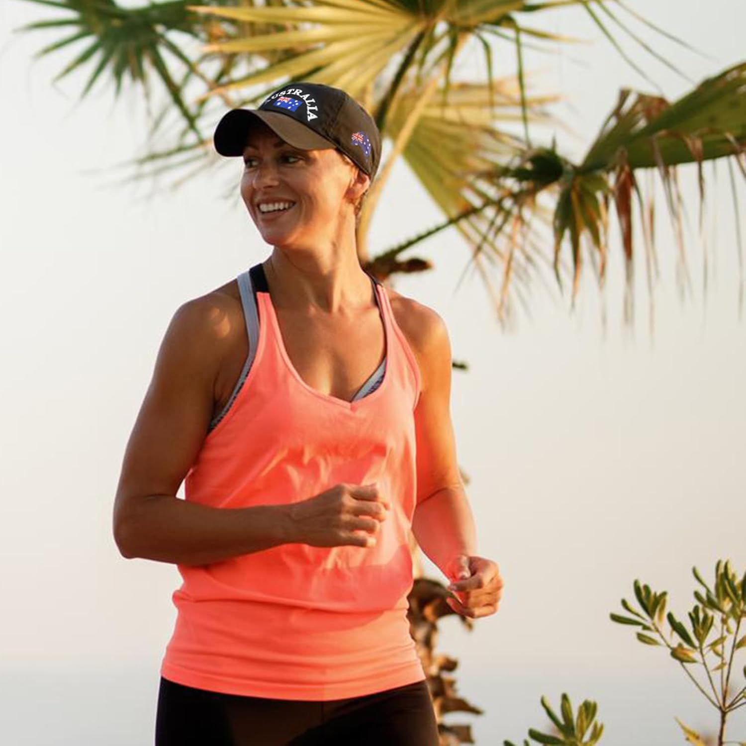 Fiohiros Australia Day Cap, Comfortable and Breathable Australia Day Hat, Summer Sun Hat, Outdoor Sports, Travel Hat, Perfect for Celebrating Australia Day Black image number 1