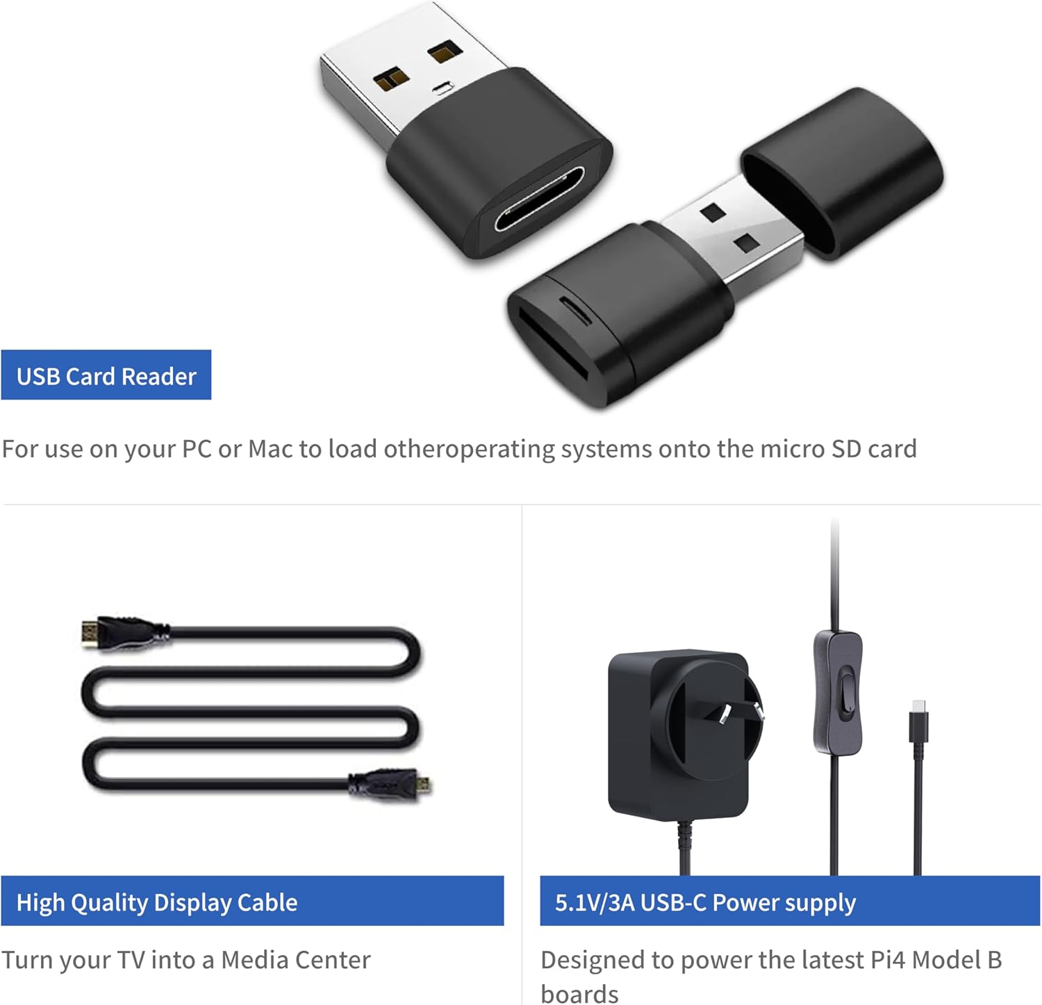 Irasptek Starter Kit for Raspberry Pi 4B 8GB Ram-Pre-Loaded with 64GB Edition image number 2