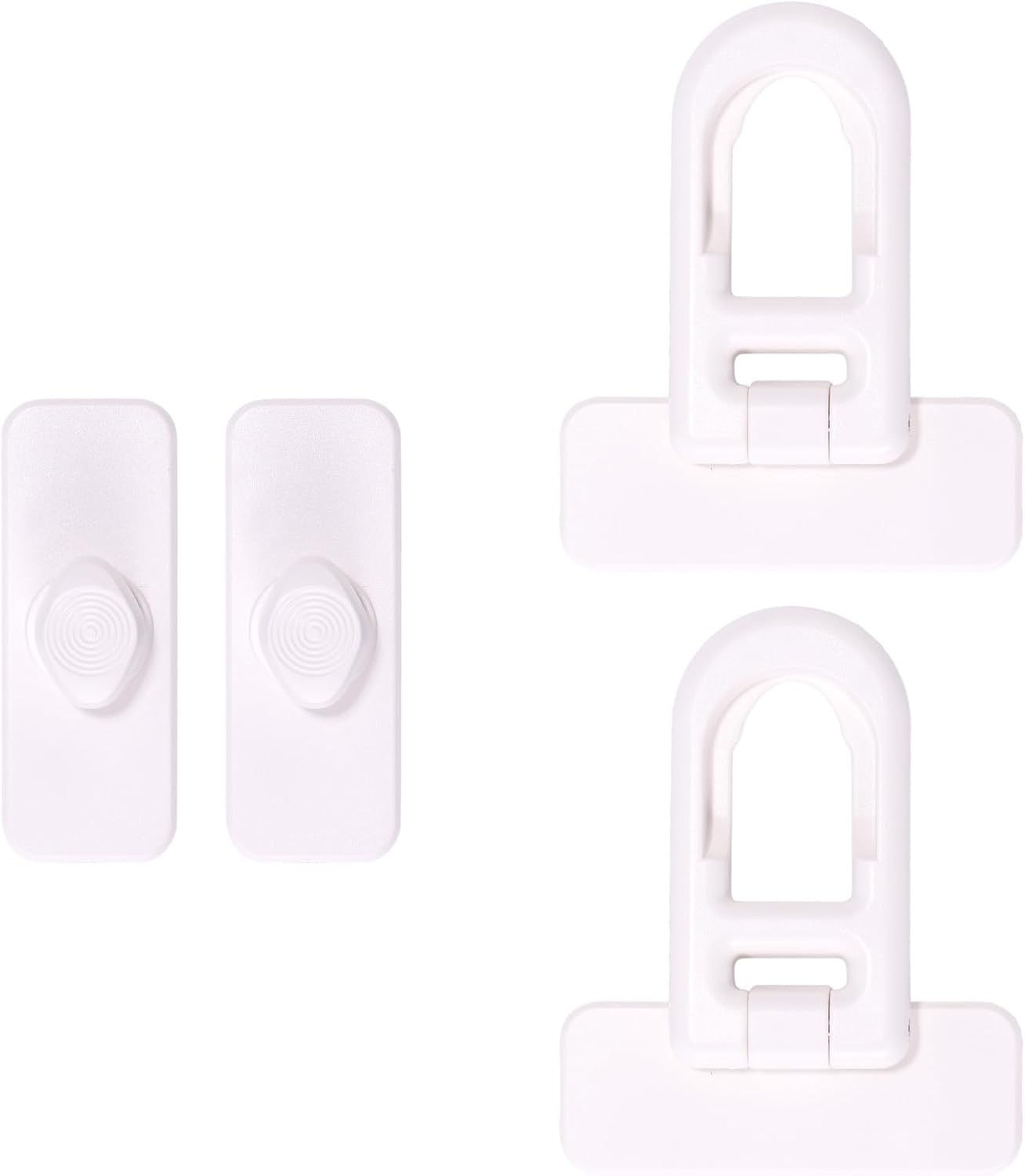 2Pcs Baby Toilet Locks, Plastic Universal One-Handed Operation Toilet Lid Safety Lock for Baby Toddler Child Providing Invisible Protection Easy Installation No Tools Needed(White) image number 3