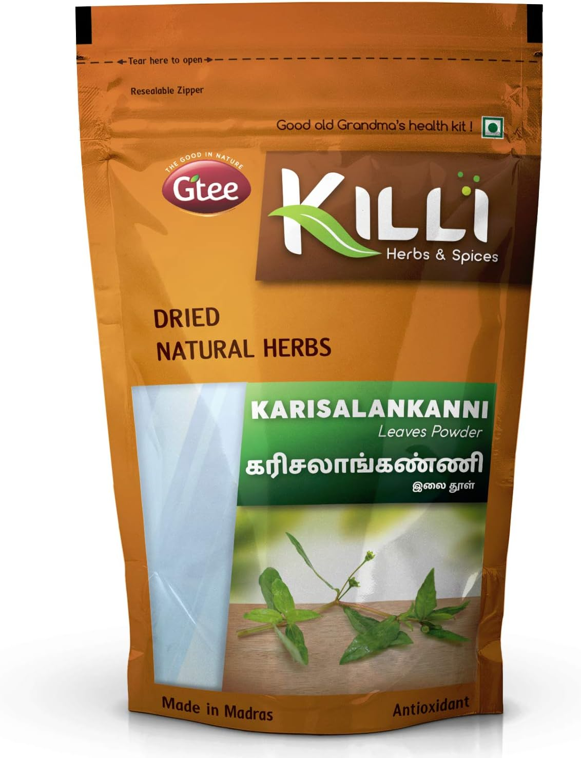 KILLI Bhringraj | Karisalankanni | Kayonni | Eclipta Alba | False Daisy Leaves Powder, 100G image number 3