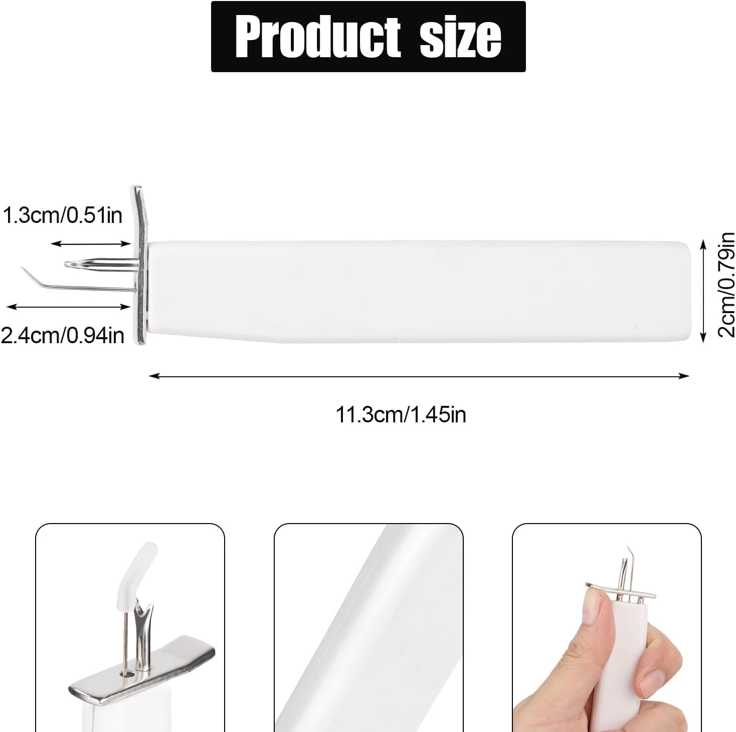 NQEUEPN Bead Knotting Tool, Bead String Knotting Tool for Jewelry Making Bead Knotter Tool for Safety Knots Beading Tool Supplies for Jewelry DIY Bracelet Necklace Pearl String (White) image number 2