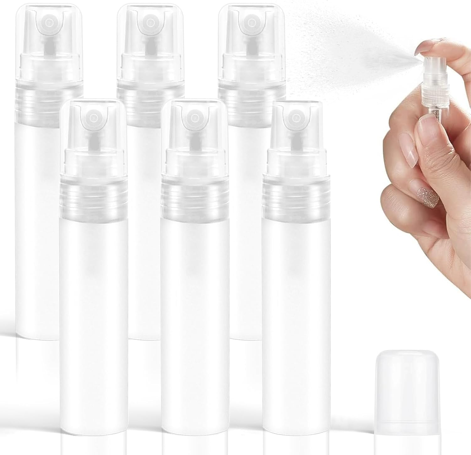 Mini Spray Bottle, 6 Pcs Mini Clear Perfume Bottle, 5Ml Refillable Fine Mist Spray Bottles for Liquid, Perfume, Makeup Tool, Travel