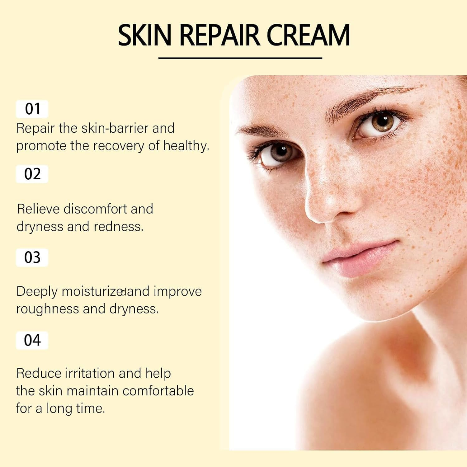 7-Day Rapid Skin Repair Cream, Intense Skin Cream, Firming and Rejuvenating Skin, Hydrating and Moisturizing for All Types, Anti-Wrinkle & Brightening, Gentle and Nourishing, Firming (5PCS) - 1Pcs image number 3