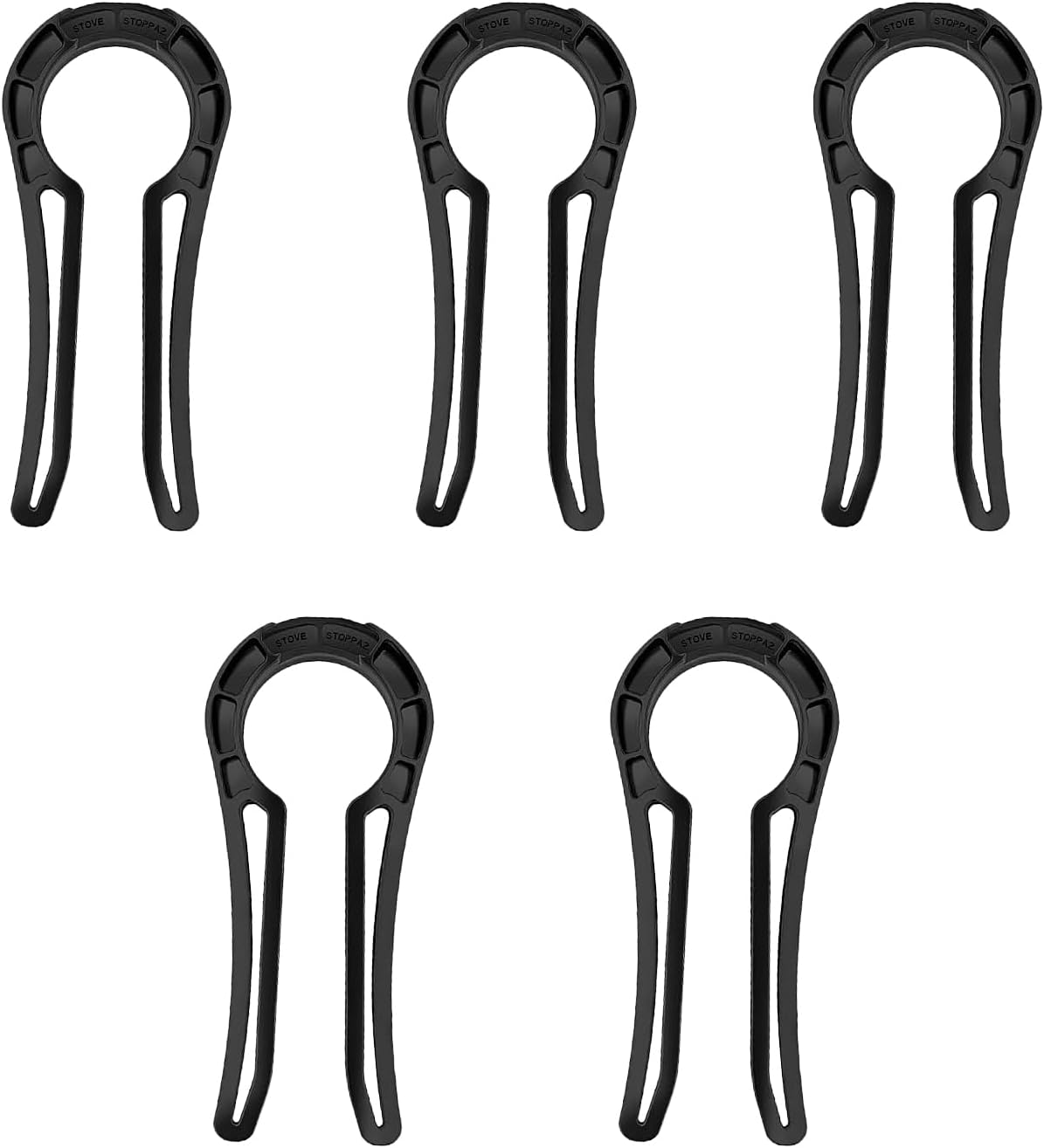 JANGJANG 5 Pack Locks for Gas Stove Knobs, Gas Stove Knob Locks for Child Safety, Child Proof Oven Knob Locks with Upgraded Design, Oven Knob Safety Protection in Black image number 1