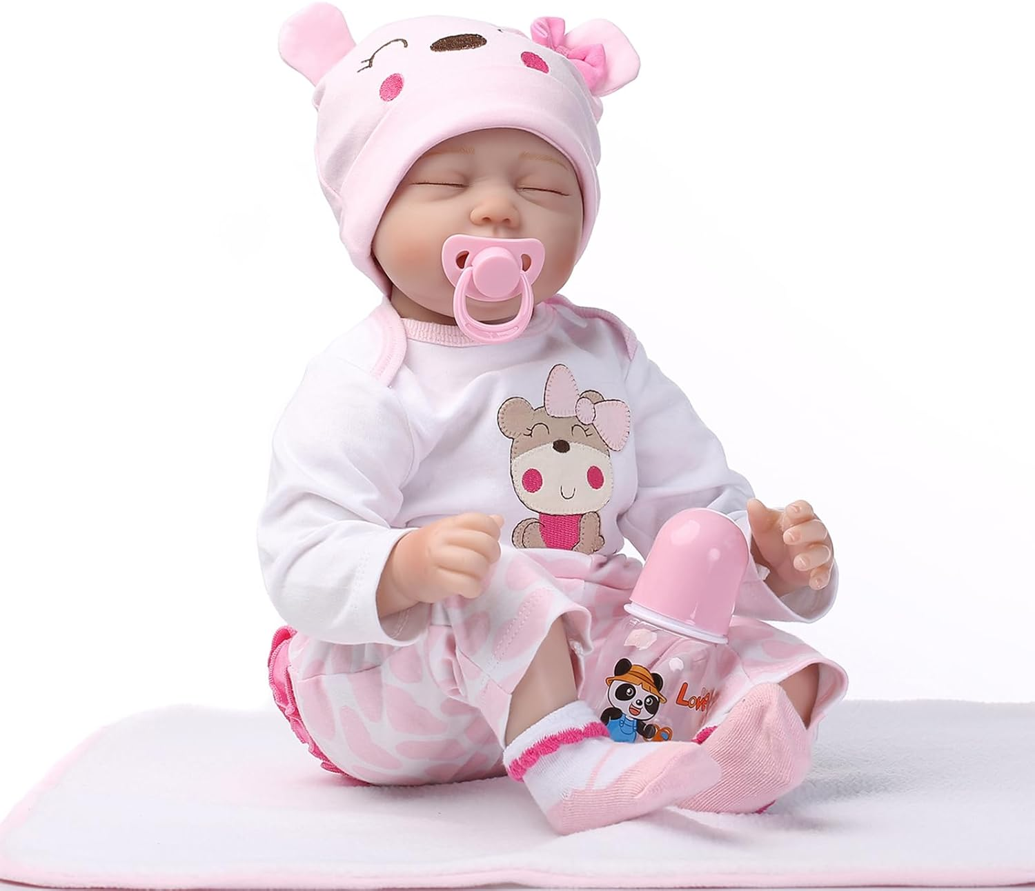 RUNGQIANY 22 Inches 55 Cm Realistic Reborn Doll Full Body Silicone Girl 22Inch Lifelike Baby Doll Silicone Vinyl Toy Birthday Gift Reborn Toddler Dolls Newborn Reborn Babies Toys Xmas Gift (22 Inch) image number 2