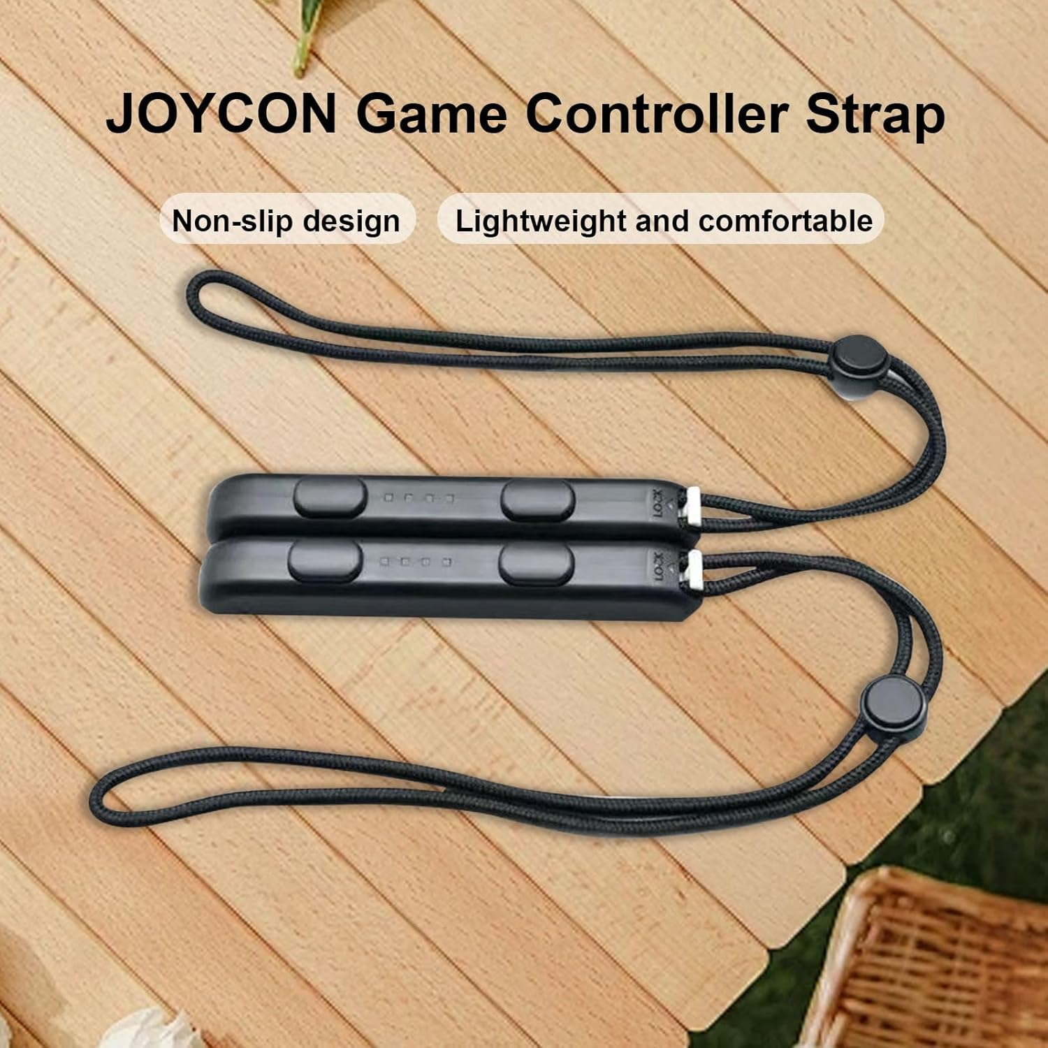 Luzcauwy Nintendo Switch Controller Wrist Strap, Metal Slide Adjustable Replacement Lanyard for Joy-Con, 2 Pack Black Portable Comfort Accessory