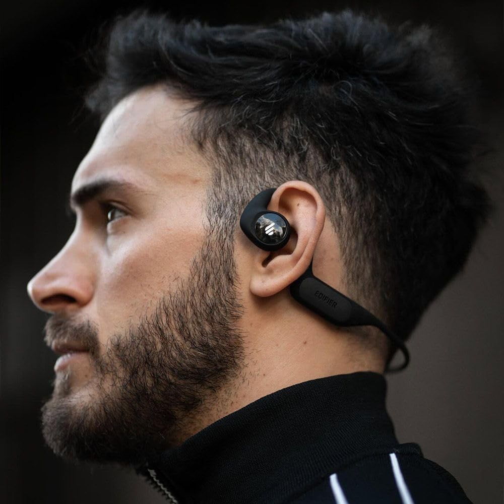 Edifier Comfo Run Bluetooth V5.3 IP55 Open-Ear Wireless Sports Headphones, Black