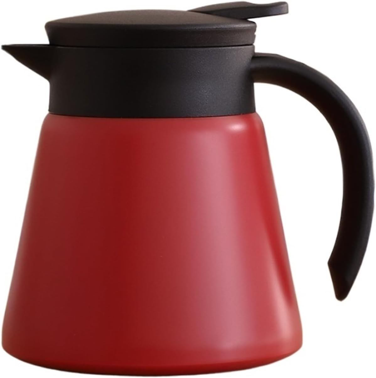 Thermal Coffee Carafe Tea Pot - 304 Stainless Steel Double Wall Vacuum Insulated, Cool Touch Handle, Hot & Cold Retention, 680Ml(680Ml Black)