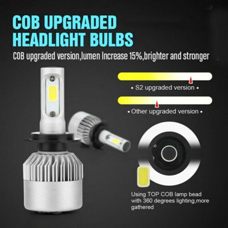 Tootoo H4 9003 2000W 300000Lm Led Headlight Kit Lamp Bulbs Globes High Low Beam Upgrade image number 5