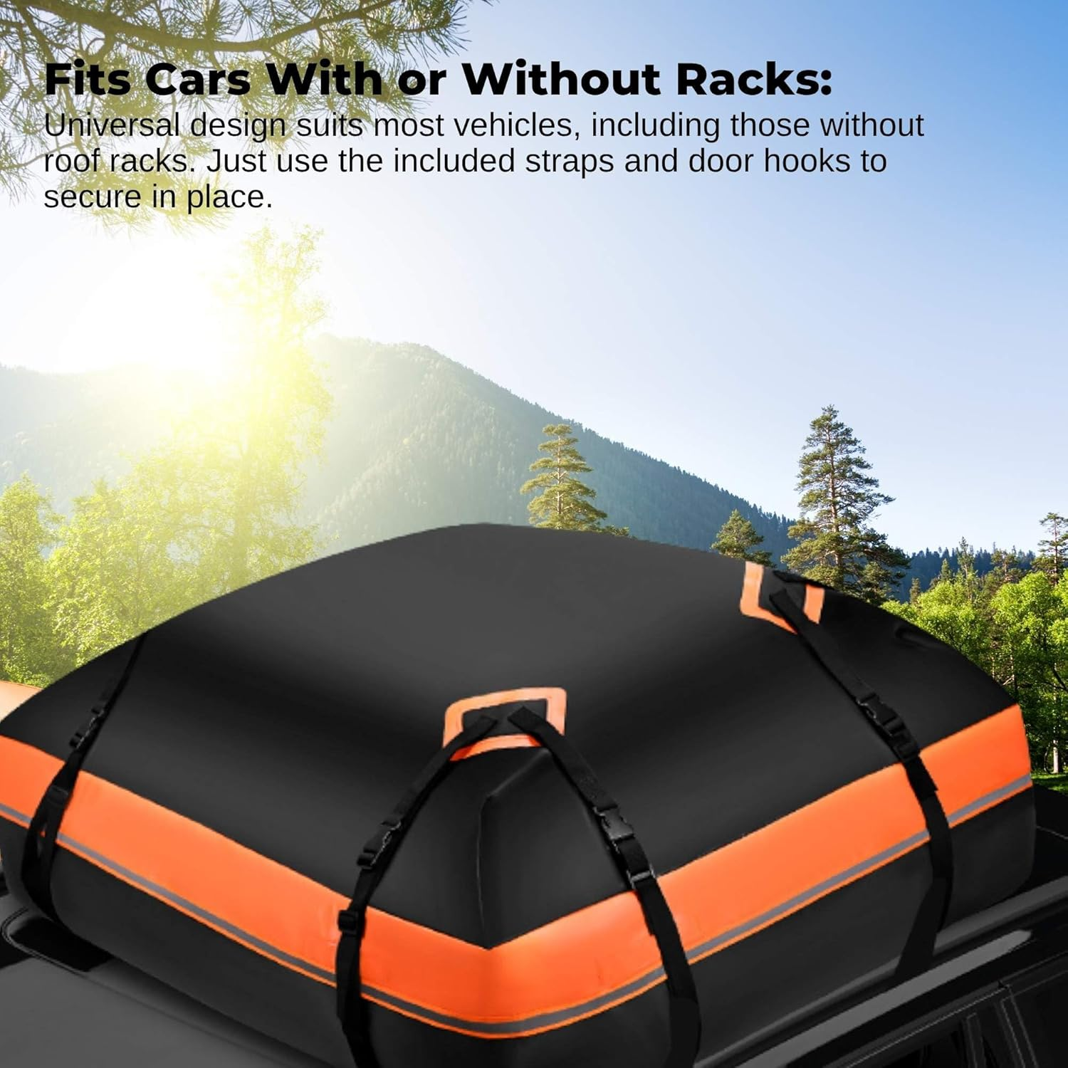 428L Car Rooftop Storage Carrier - Soft-Shell Waterproof Roof Bag image number 1