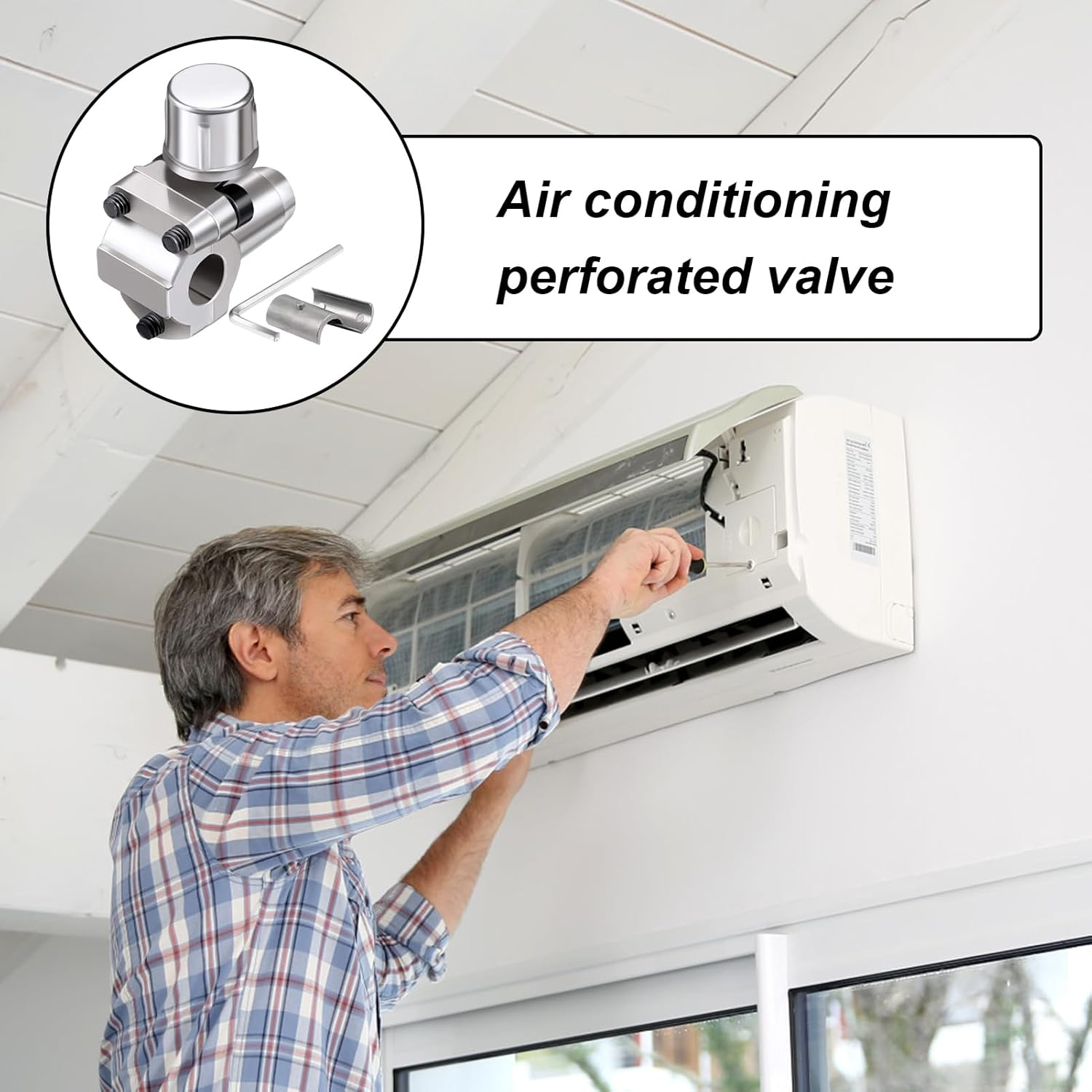 Bullet Piercing Valve - Bullet Piercing Tap Valve Kits | Accessories Kit for Home Kitchen Plumbing Project Ice Maker Fridge HVAC Air Conditioners image number 4