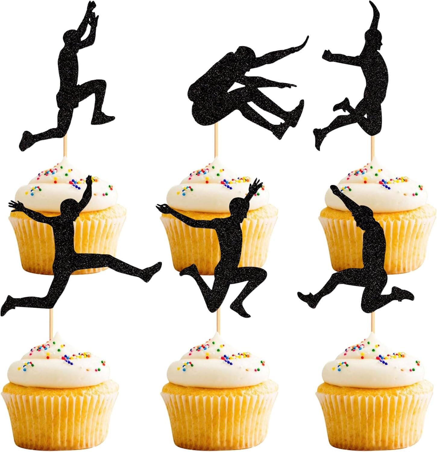 36 Pack Running Cupcake Toppers Sports Fitness Cupcake Picks Sports Health Fitness Theme Running Birthday Party Cake Decorations Supplies