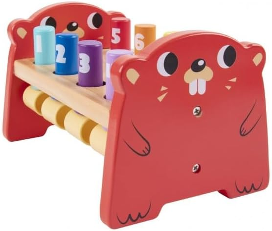Tooky Toy Wooden Block Number Whack-A-Mole Game: Fun Number Whack-A-Mole Game for Kids