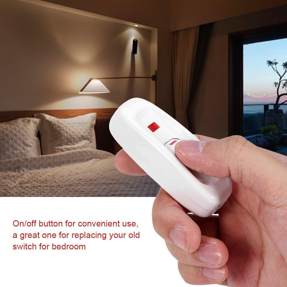 Cable Switch, AC 250V 10A Inline ON/OFF Table Desk Lamp Cord Cable Switch with LED Indicator Light Hanging Wall Lights ON/OFF Switch(Black) image number 6