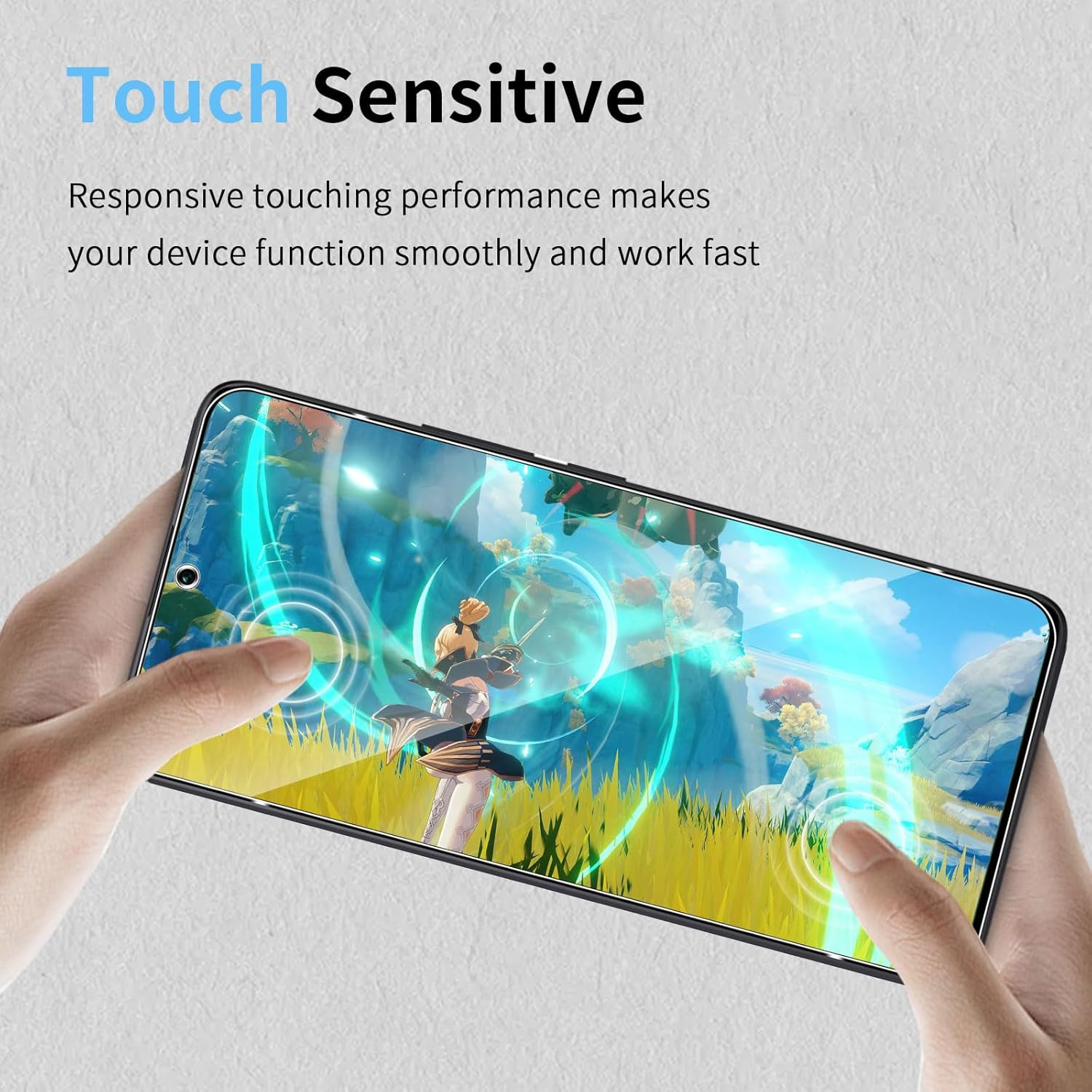 Hidwee Tempered Glass Screen Protector Compatible with Xiaomi Redmi Note 13 Pro 5G (Not for Note 13 Pro 4G), Pack of 3 Protective Glass and 2 Camera Protection, 9H Hardness Anti-Scratch HD Anti-Bubble image number 3