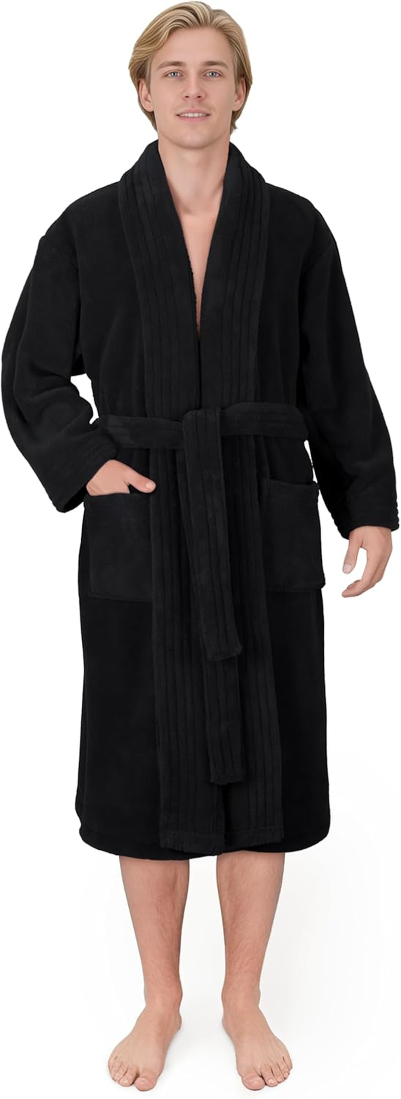 American Soft Linen Men&rsquo;S 100% Cotton Terry Bathrobe &ndash; Soft, Absorbent, Quick Dry Turkish Robe for Men, Beige, Xx-Large