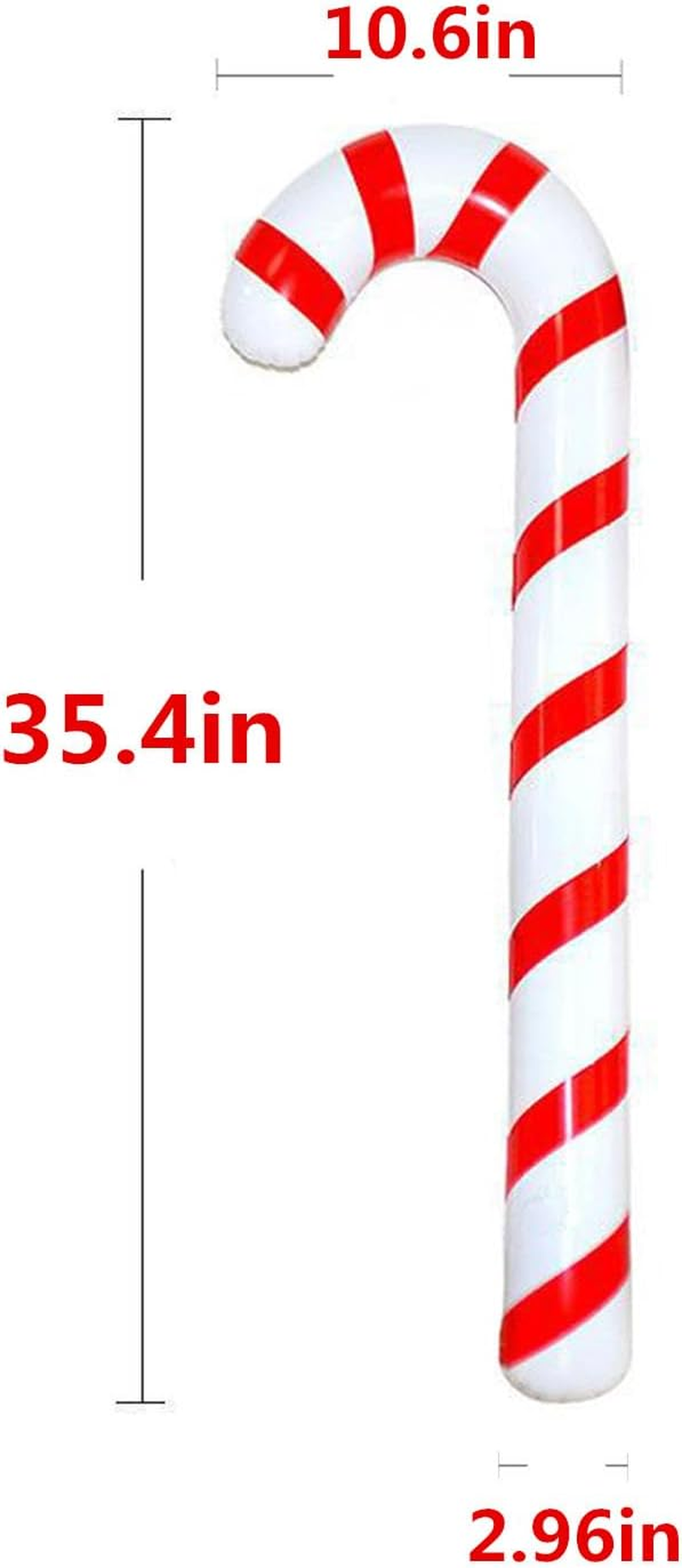 Soochat Inflatable Candy Canes Balloons Inflatable Christmas Candy Cane for for Christmas Indoor and Outdoor Party Decorations Winter Holiday Supplies (Red) image number 2