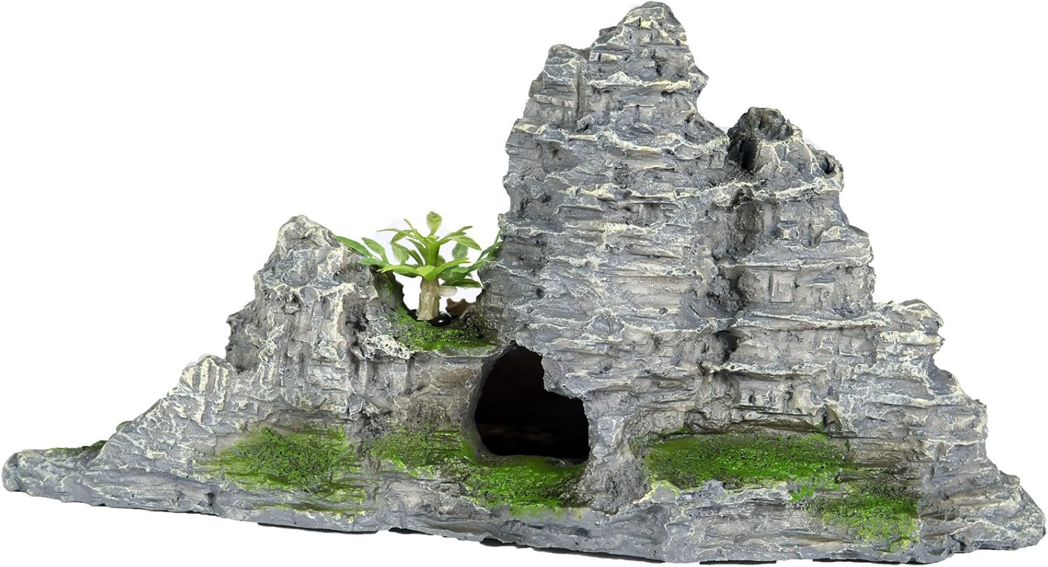 Pet Ting Jungle Mountain Aquatic Ornament - Aquarium Decoration - Vivarium Decoration image number 1