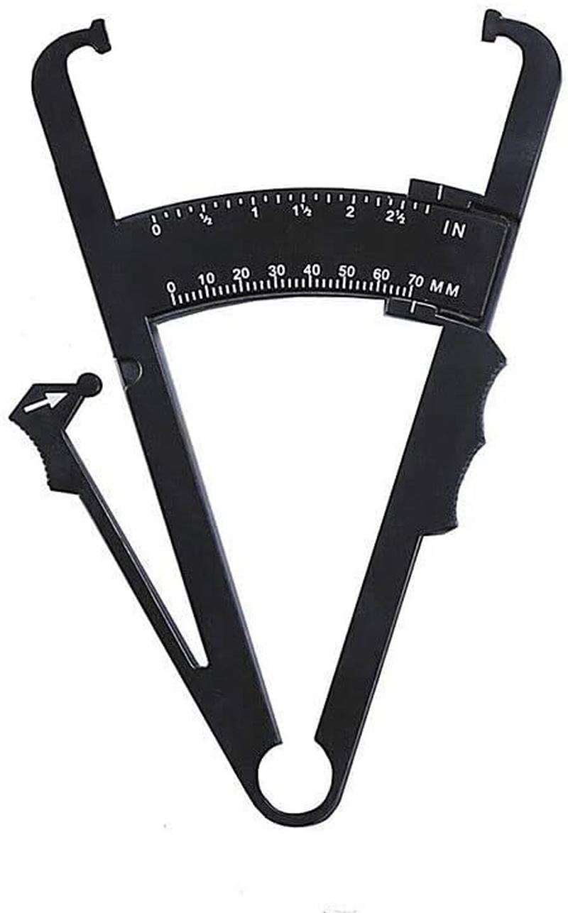 Body Fat Measurement Testing Caliper Skinfold Skin Fold Gym Weight Loss Test, ABS Material, 0-70Mm Range, 6.5X4.3X0.2 In, Ideal for Gym and Weight Loss Monitoring