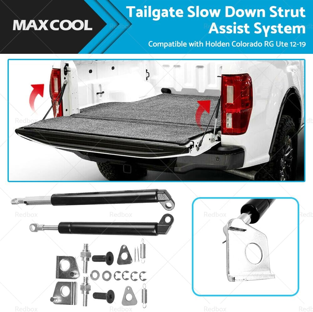 MAX COOL Tailgate Slow down Strut Kit Lift Support Struts Suitable for Holden Colorado RG Ute 2012-2019 image number 2