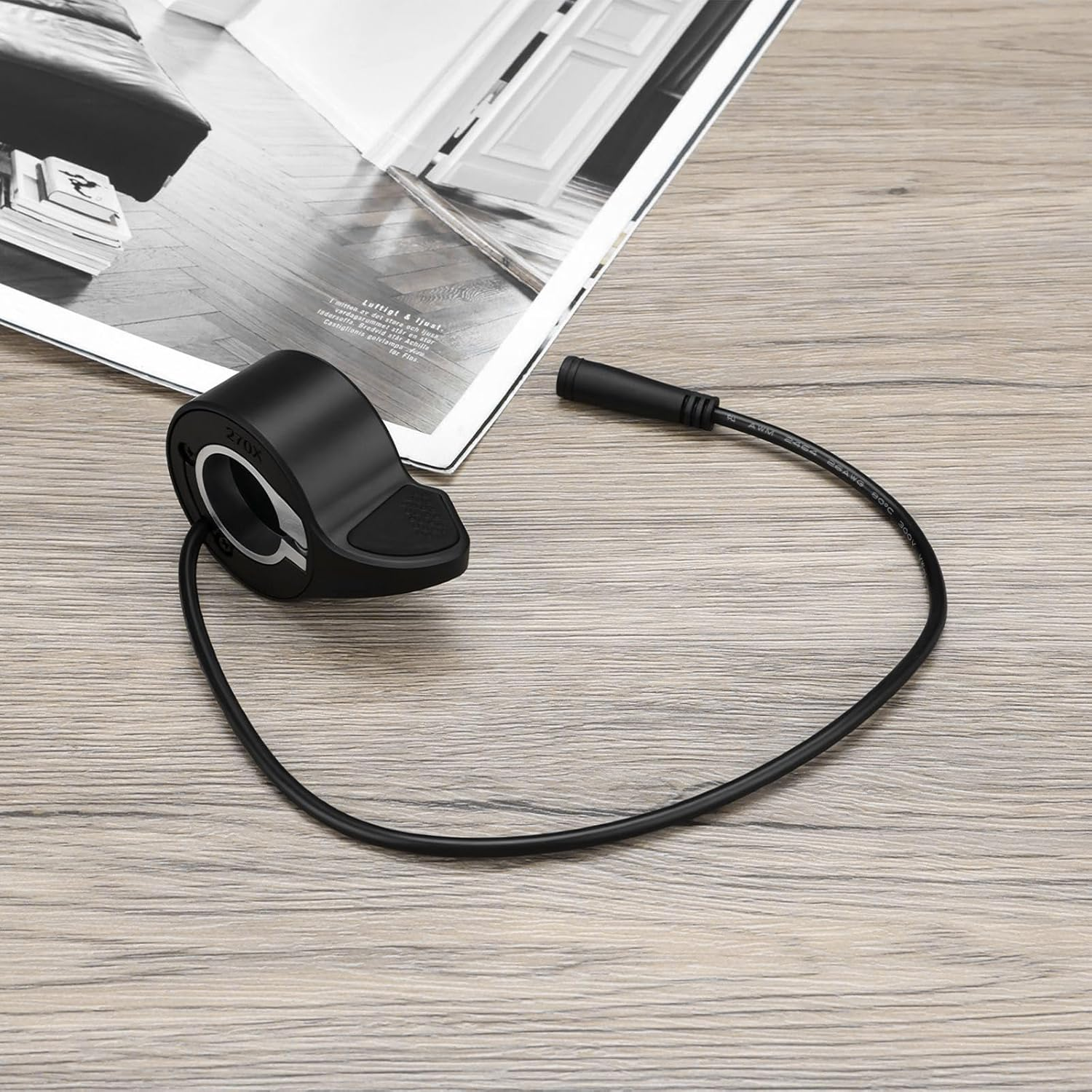 Emsea 270X Thumb Throttle Electric Bike Thumb Throttle 3 Pin Female Connector Speed Throttle for 22-23Mm Handlebar, Compatible with Super73 image number 6