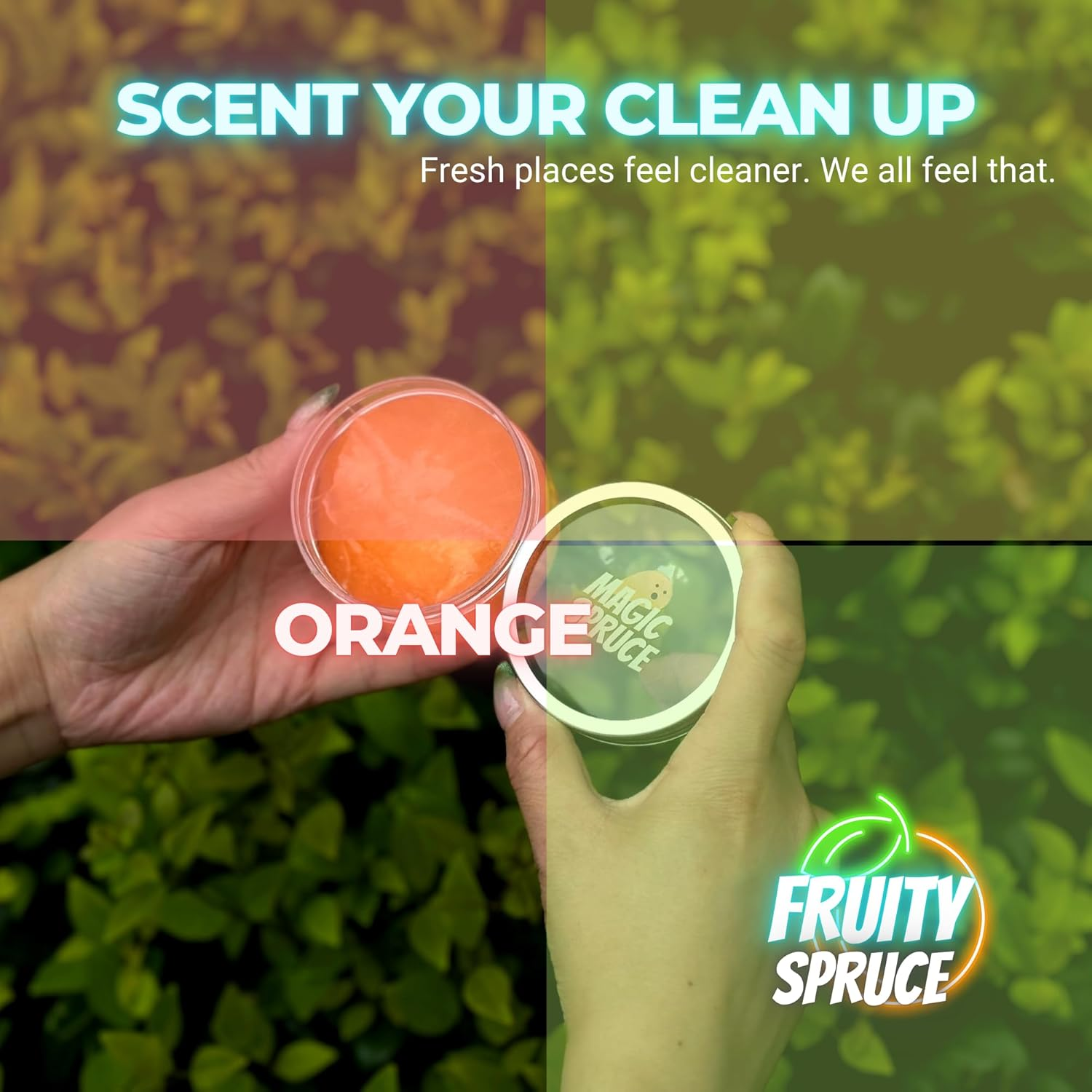 Toysbutty Car Cleaning Gel Kit for Car Interior, High End Peach Scented Cleaning Putty in Classy Jar, Detailing Cleaning Gel Universal Dust Cleaner, for Keyboard Apple Laptop, Car Cleaning Supplies image number 1