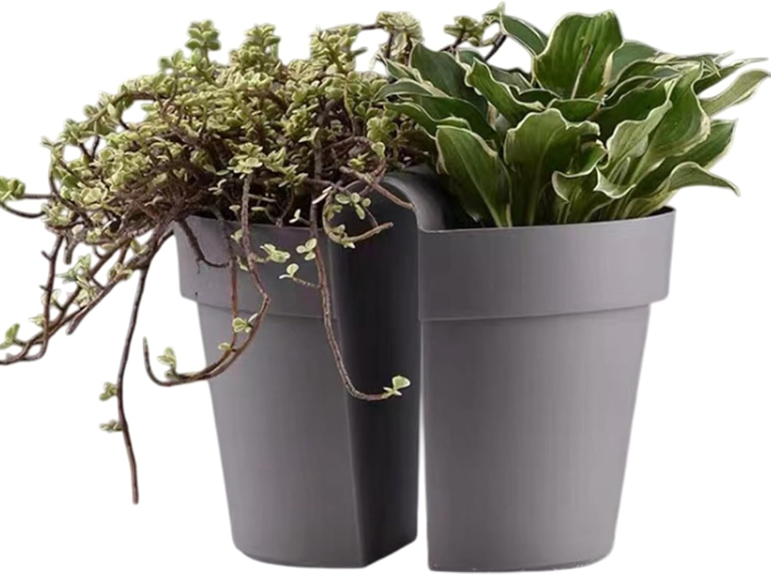 Over the Railing Planter Boxes - Drainage Rail Planter - Space-Saving Multifunctional Gardening Supplies for Apartment Patio House Balcony Porch Deck Fence Strawberry image number 5