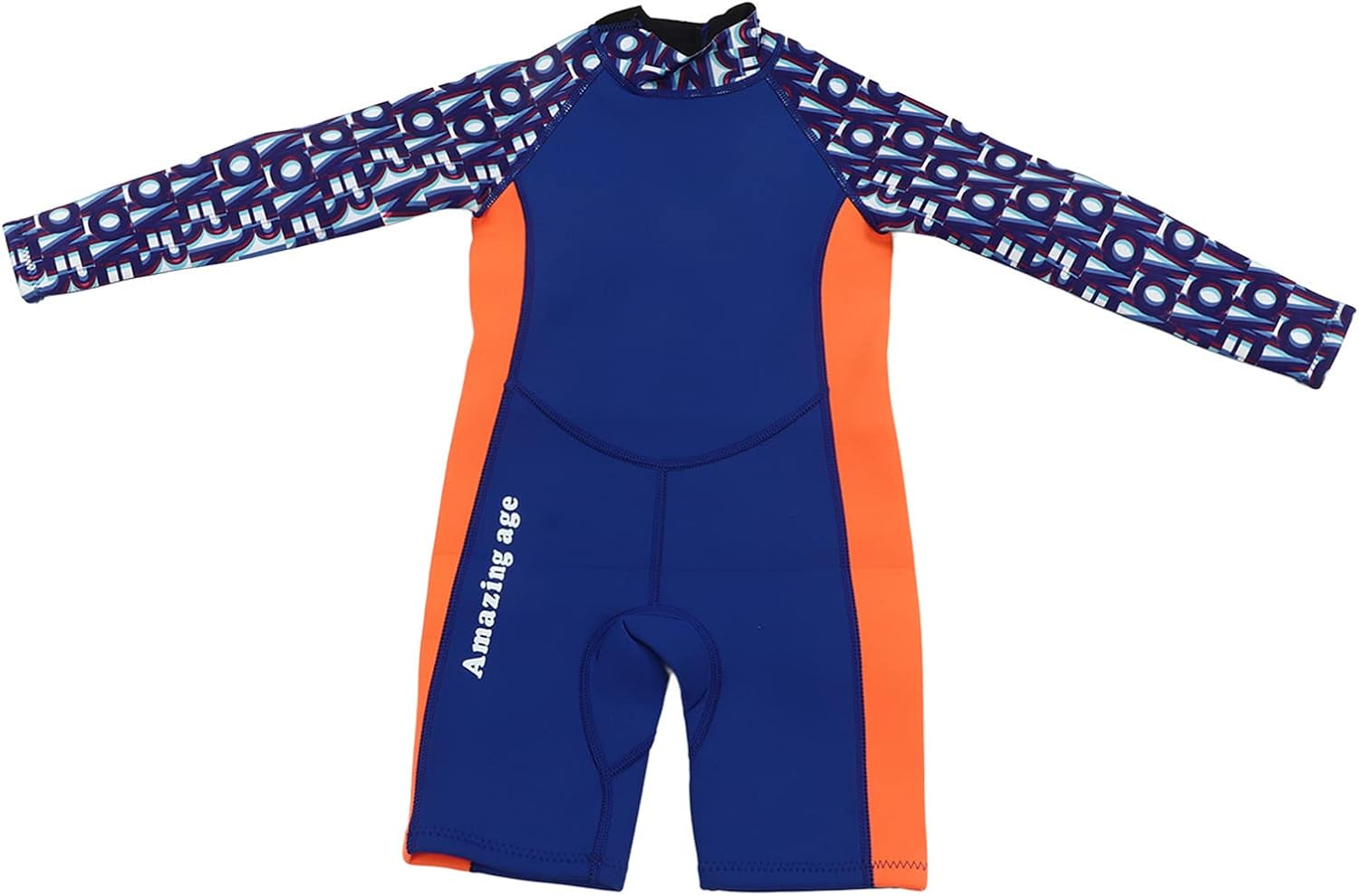 Kids Wetsuit for Boys Girls Toddlers Youth, 2.5Mm Neoprene Thermal One Piece Diving Suit Long Sleeve Keep Warm Back Zip Wet Suits for Diving, Surfing, Swimming, Water Sports (Size 6)