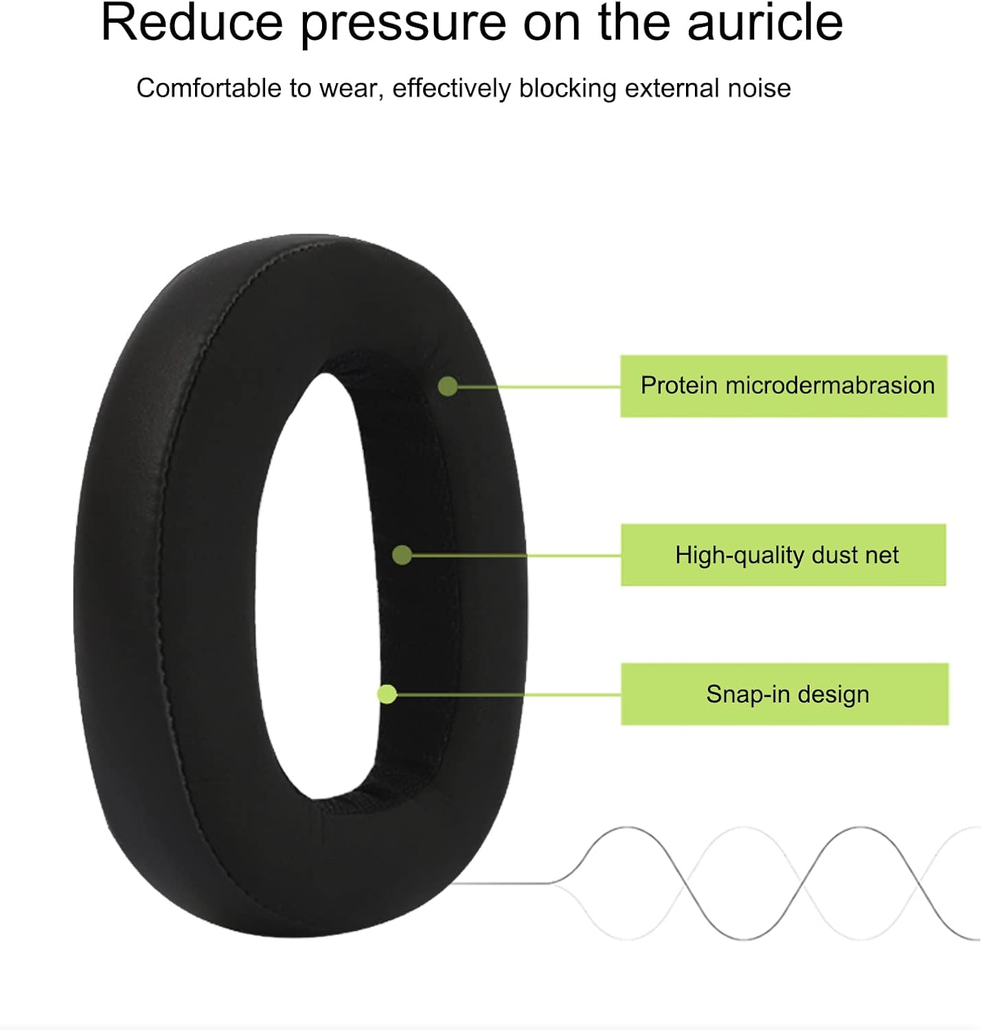 Adhiper Replacement GSP 600 Ear Pads, Compatible with Sennheiser GSP 600, GSP 670, GSP 500 Professional Gaming Headphones Earpads, Headset Ear Pads Spare Parts (Black)