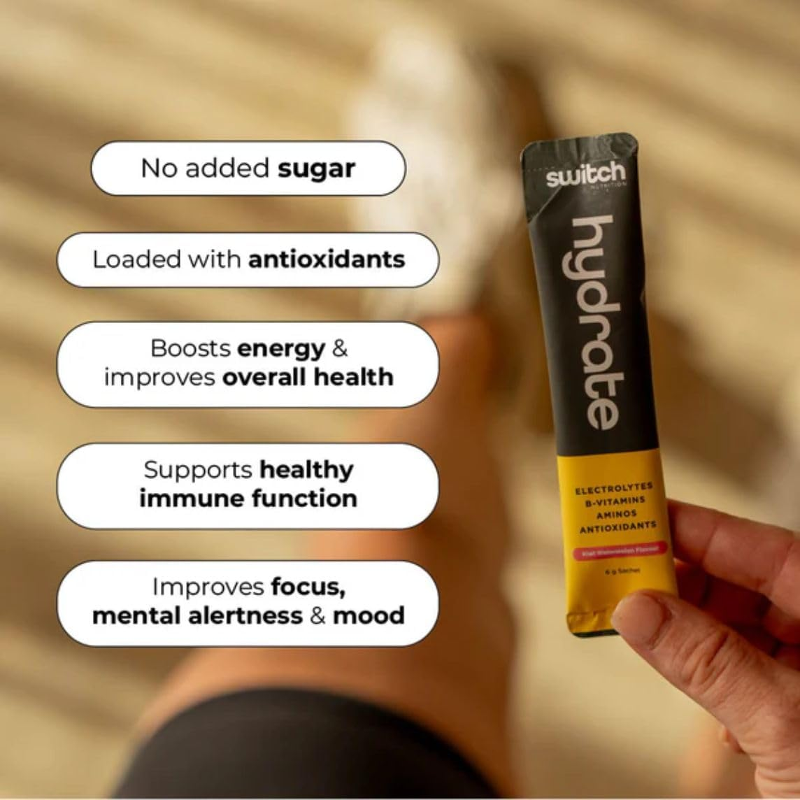 Switch Nutrition Hydrate 20 Sachets Lemon Lime image number 4