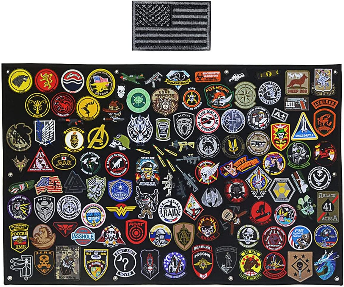 Antrix Tactical Morale Patch Holder Display Board - Wall Panel Frame with Military Hook and Loop Backing - 43.5X27.5 image number 6