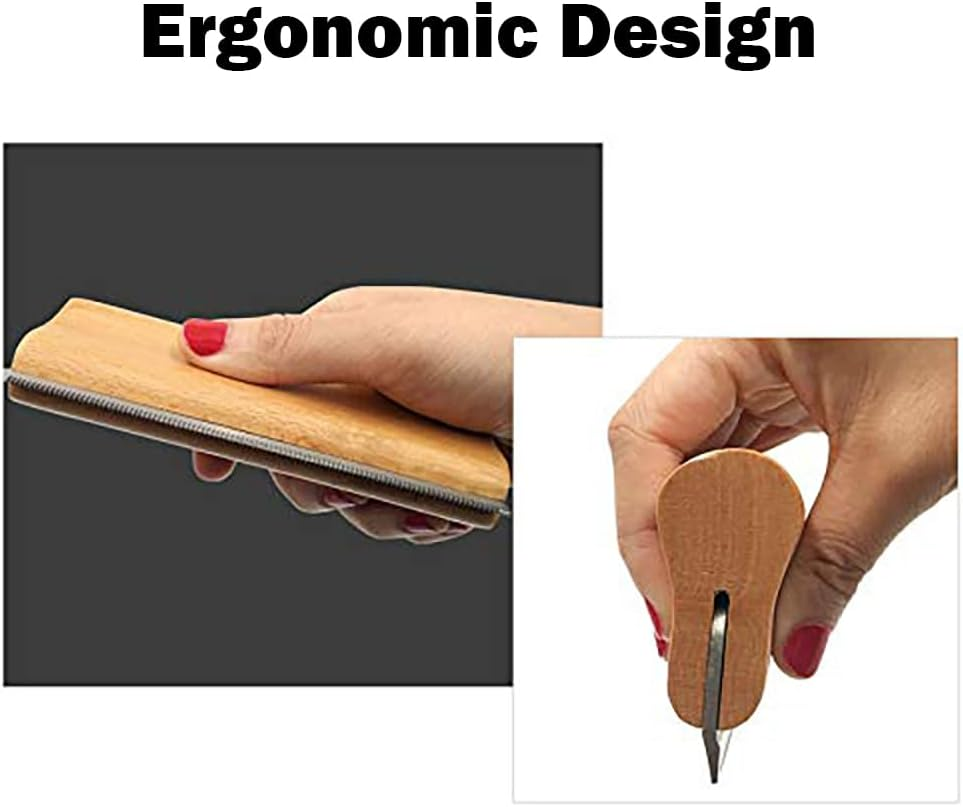 Deshedding Brush, Grooming Tool for Dogs, Cats & Horses, Ergonomic Design Wood Groom Brush, Dog Brush for Short & Long Haired, Horse Deshedding Tool - 5 Inches image number 4