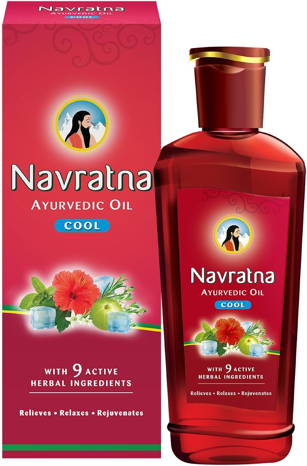 Navratna Ayurvedic Cool Hair Oil 300 Ml image number 2
