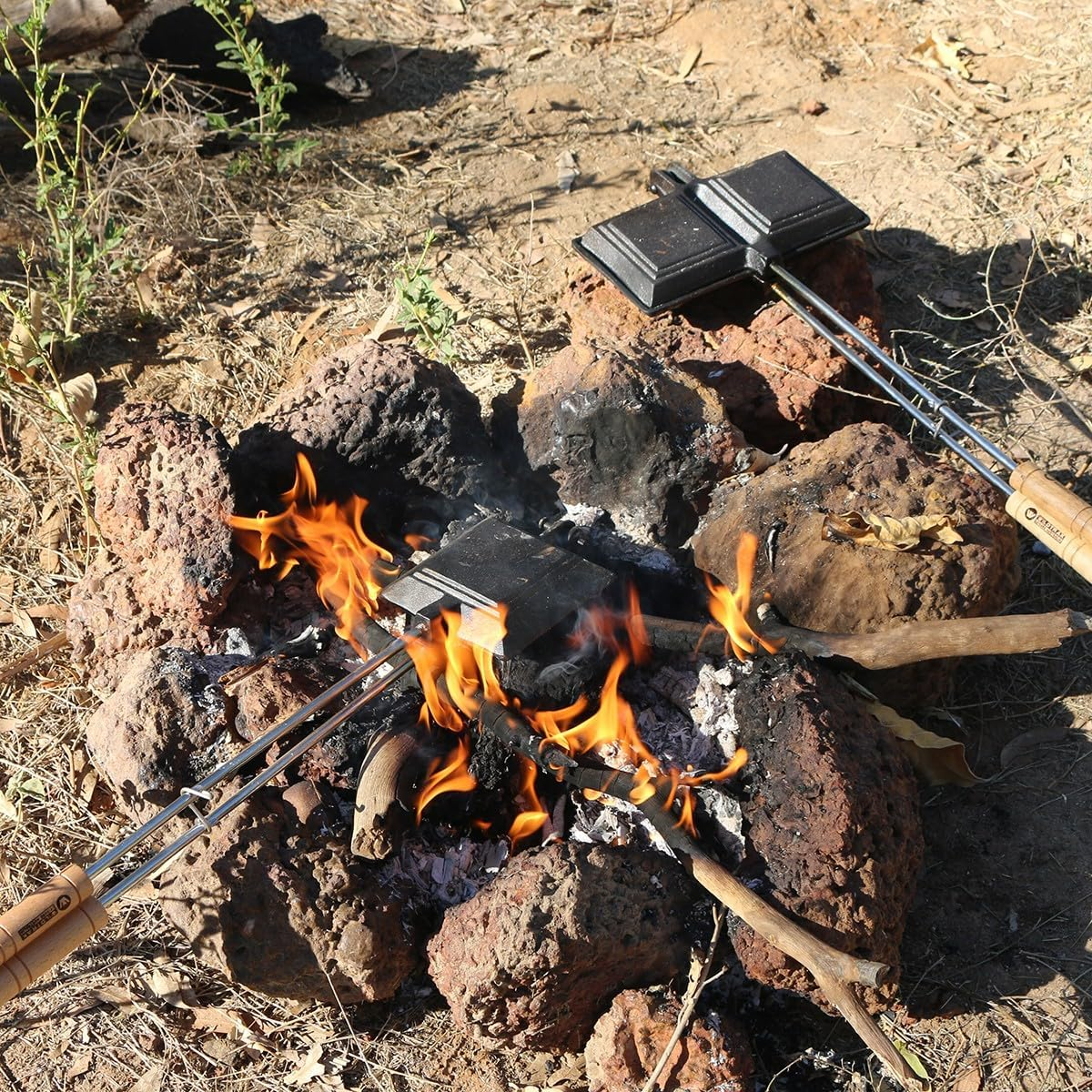 Wildtrak 39Cm Single Jumbo Jaffle Iron Camping Cookware - Black image number 1