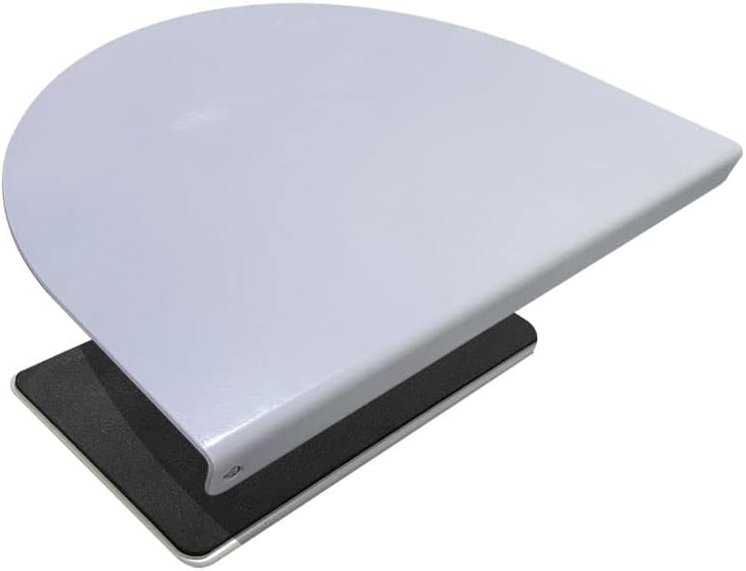 Steel Monitor Mount Reinforcement Plate，Monitor Arm Reinforcement Plate for Fragile Tabletop, Monitor Mount Reinforcement Plate Fits Most Monitor Stand C Clamp Installation (White)