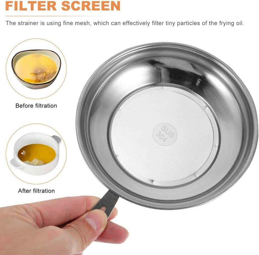 1.8L Stainless Steel Oil Filter Pot Cooking Soup Grease Strainer Separator image number 3