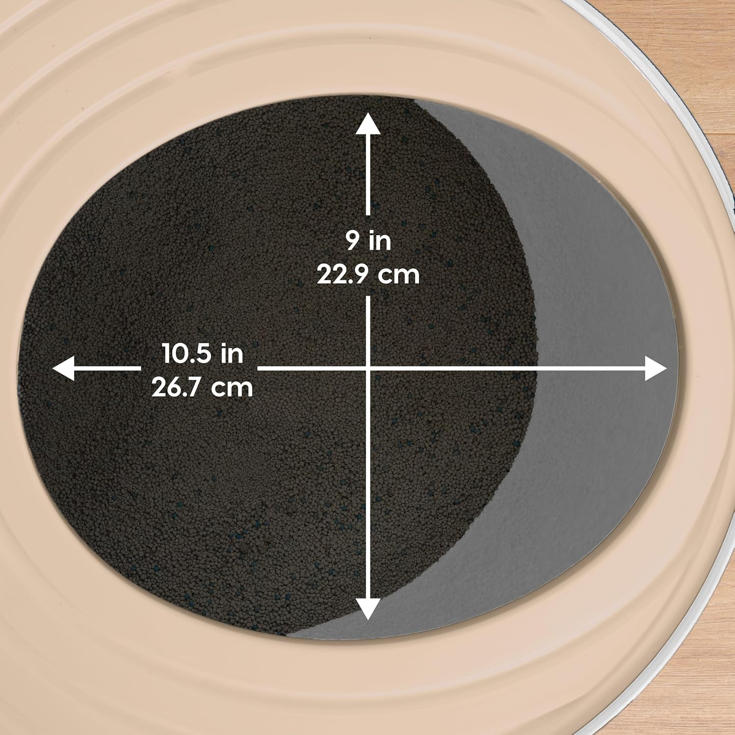 IRIS Top Entry Cat Litter Box, White - Beige image number 3