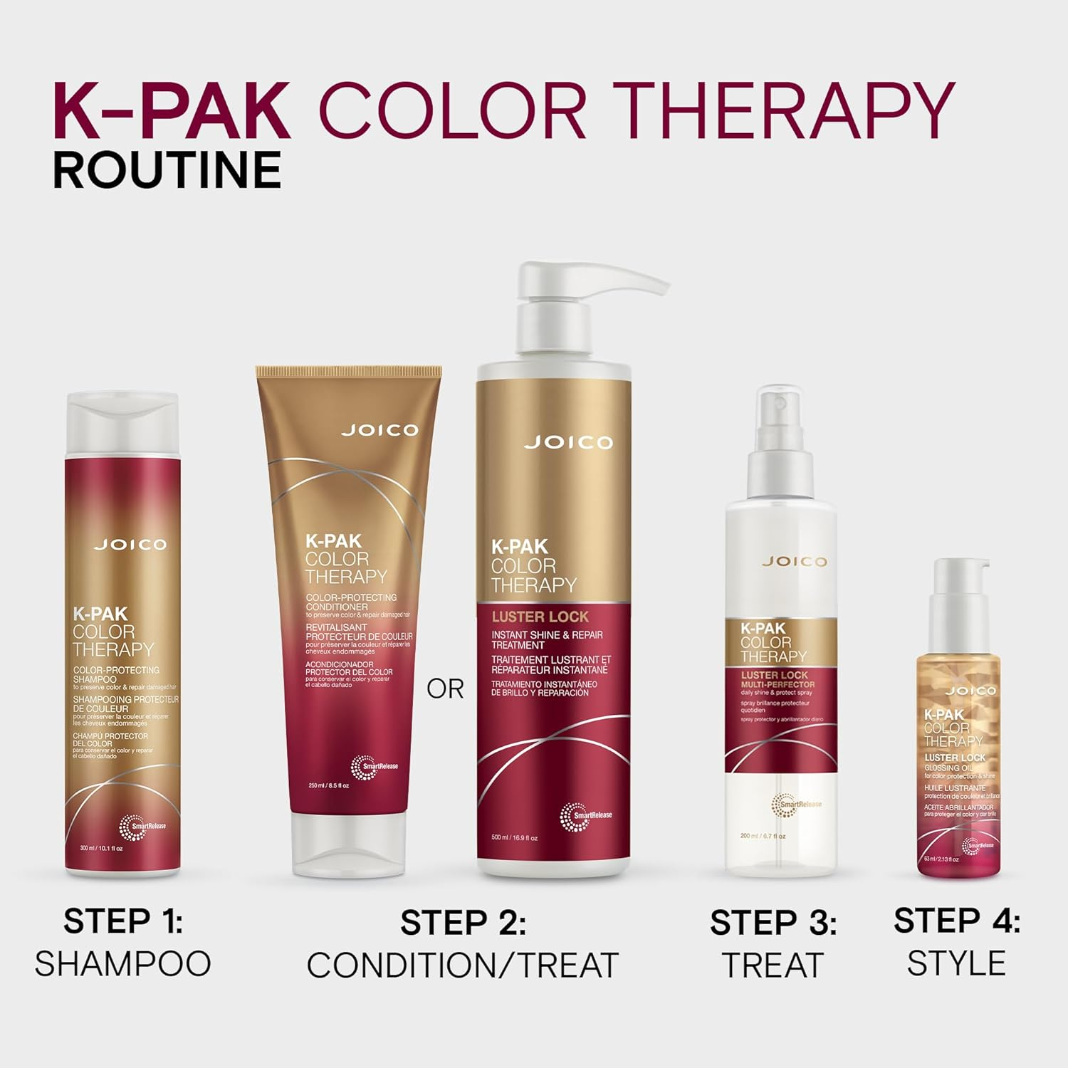 Joico K-Pak Color Therapy Luster Lock Instant Shine and Repair Treatment 500 Ml image number 5