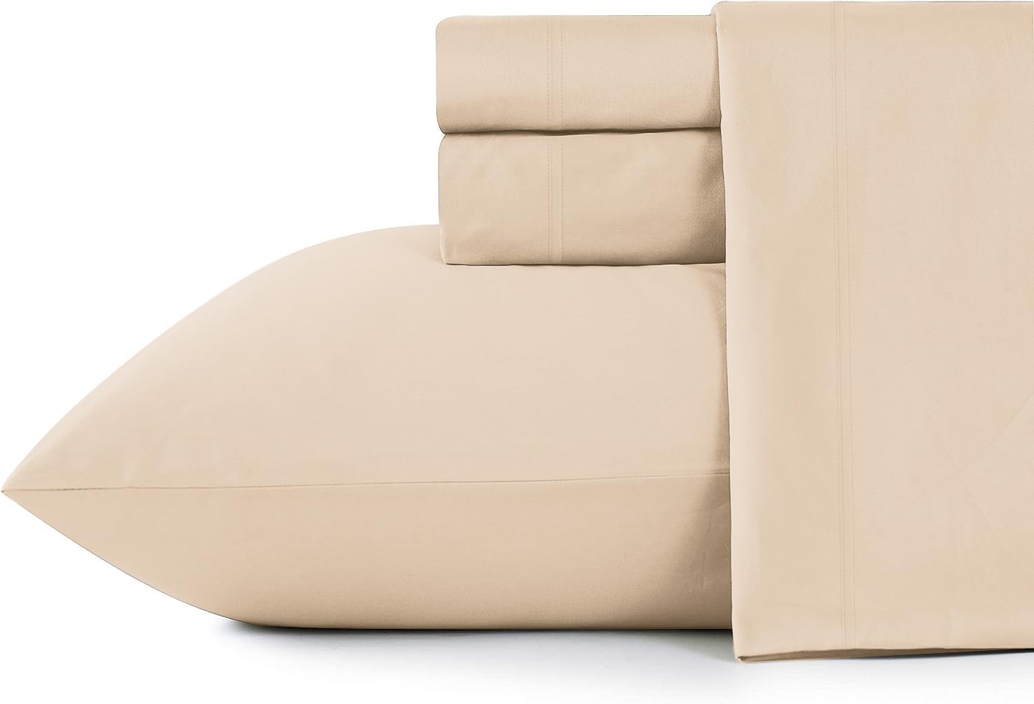 Shunjie.Home 100% Cotton Queen Bed Sheets Set - 600 Thread Count Sateen - 4 Piece Bed Sheet Set, Deep Pocket with All around Elastic, Breathable & Durable Hotel Luxury Bedding - Dark Grey