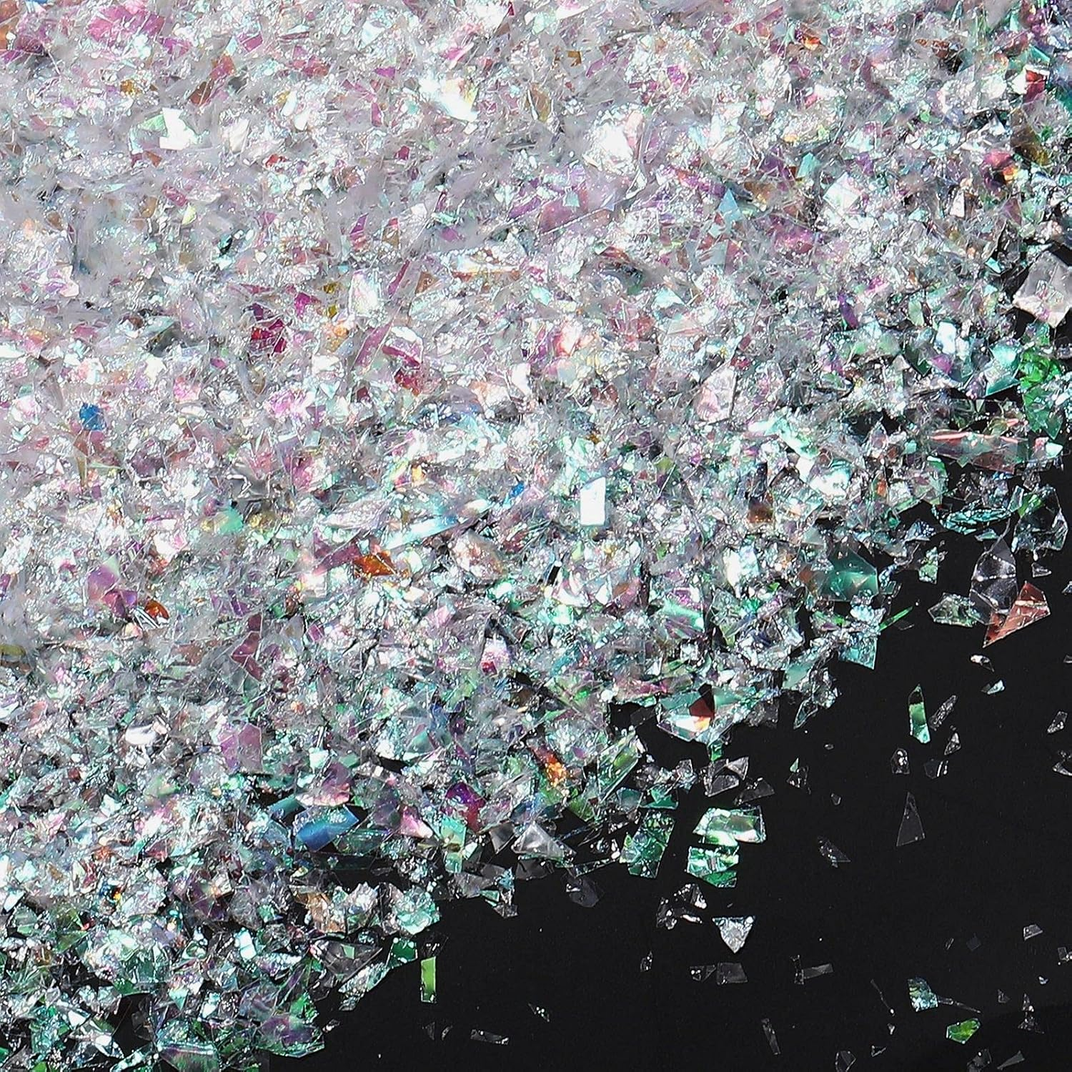 Containlol Sparkle Holographic Confetti Iridescent Confetti Winter Radium Color Metallic Foil Decor Bag for Christmas New Year Disco Party Table Decor Craft Chunky Glitter Nails Jewelry Making, 160G image number 6