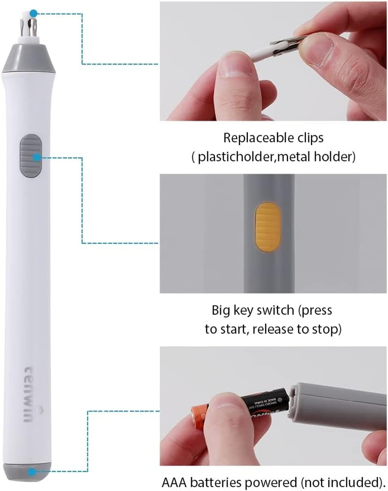 Electric Eraser, Battery Operated Eraser Kit with 22Pcs Additional Replaceable Rubbers for Artists, Automatic Portable Pencil Eraser for Sketching Pencils/Drafting/Drawing/Graphite Pencils image number 2