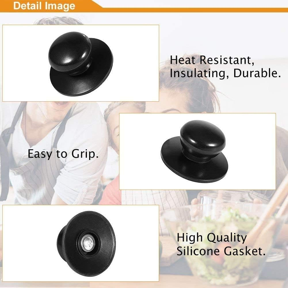 2Pcs Saucepan Lid Knobs,Cooker Pan Pot Kettle Cover Handle Knob, Kitchen Universal Casserole Glass Lid Pot Knob,Cookwares Replacement image number 1