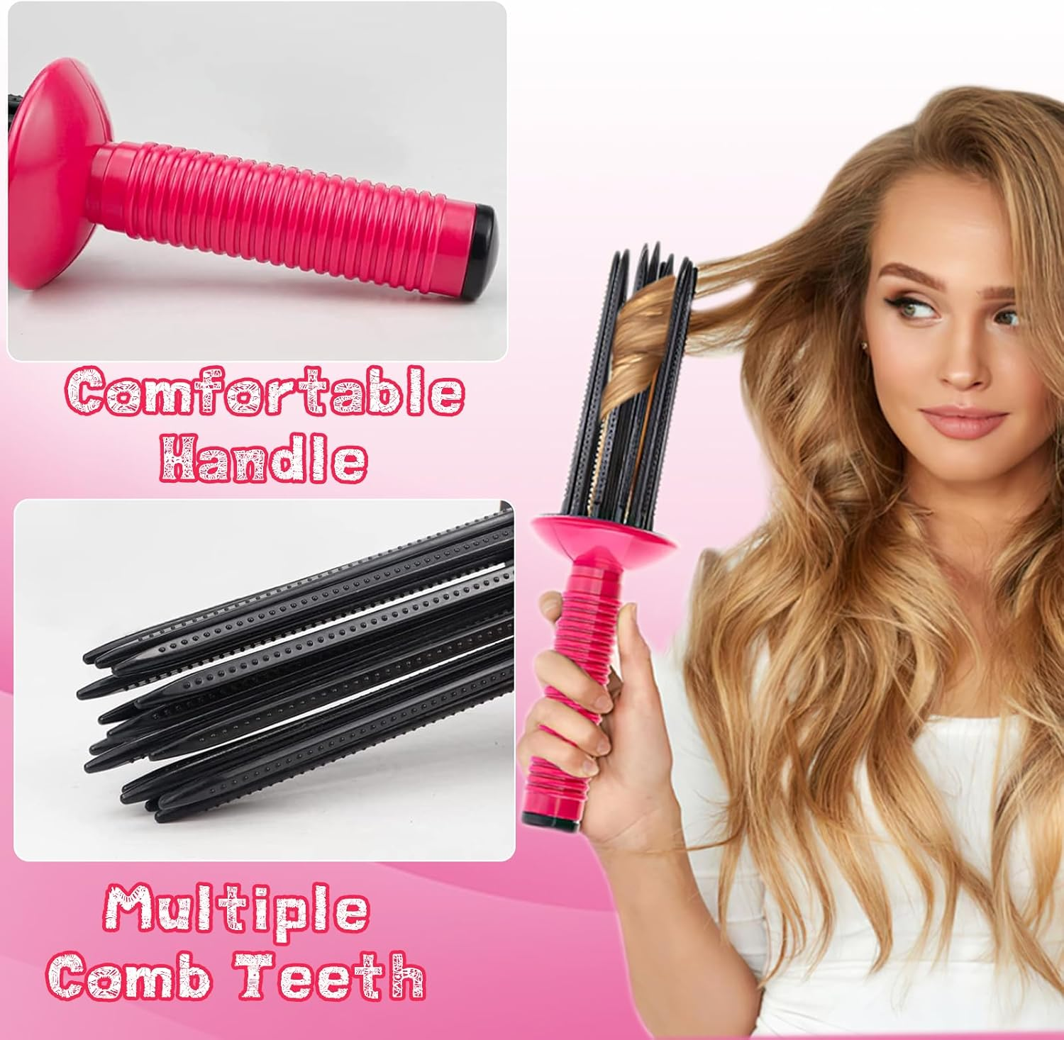 Curling Brush, Hair Curler, Curly Hair Brush, Curling Roll Comb, Curling Brush, Hair Curler Fluffy Curling Roll Comb, Brush Curl Brush, Curl Brush, Hair Rollers for Women, Home, Travel, Dating