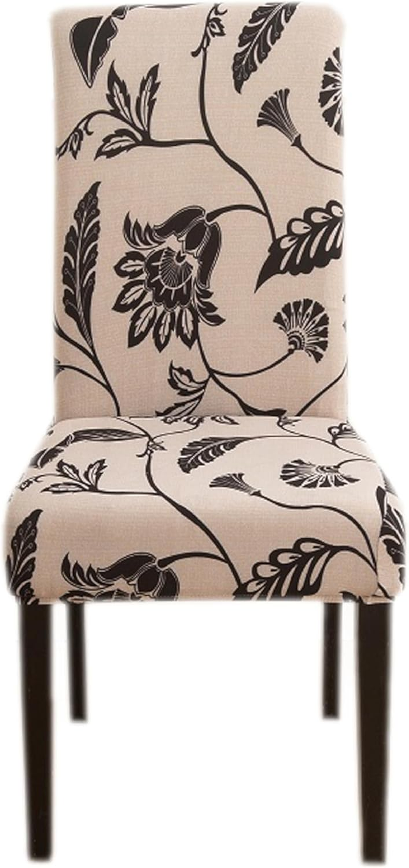 Hyper Cover Stretch Dining Chair Covers with Patterns (Grey Moonlight, 4 Pcs) - Easy Installation, Highly Stretchable, Perfect for Dining Chairs Protection image number 4